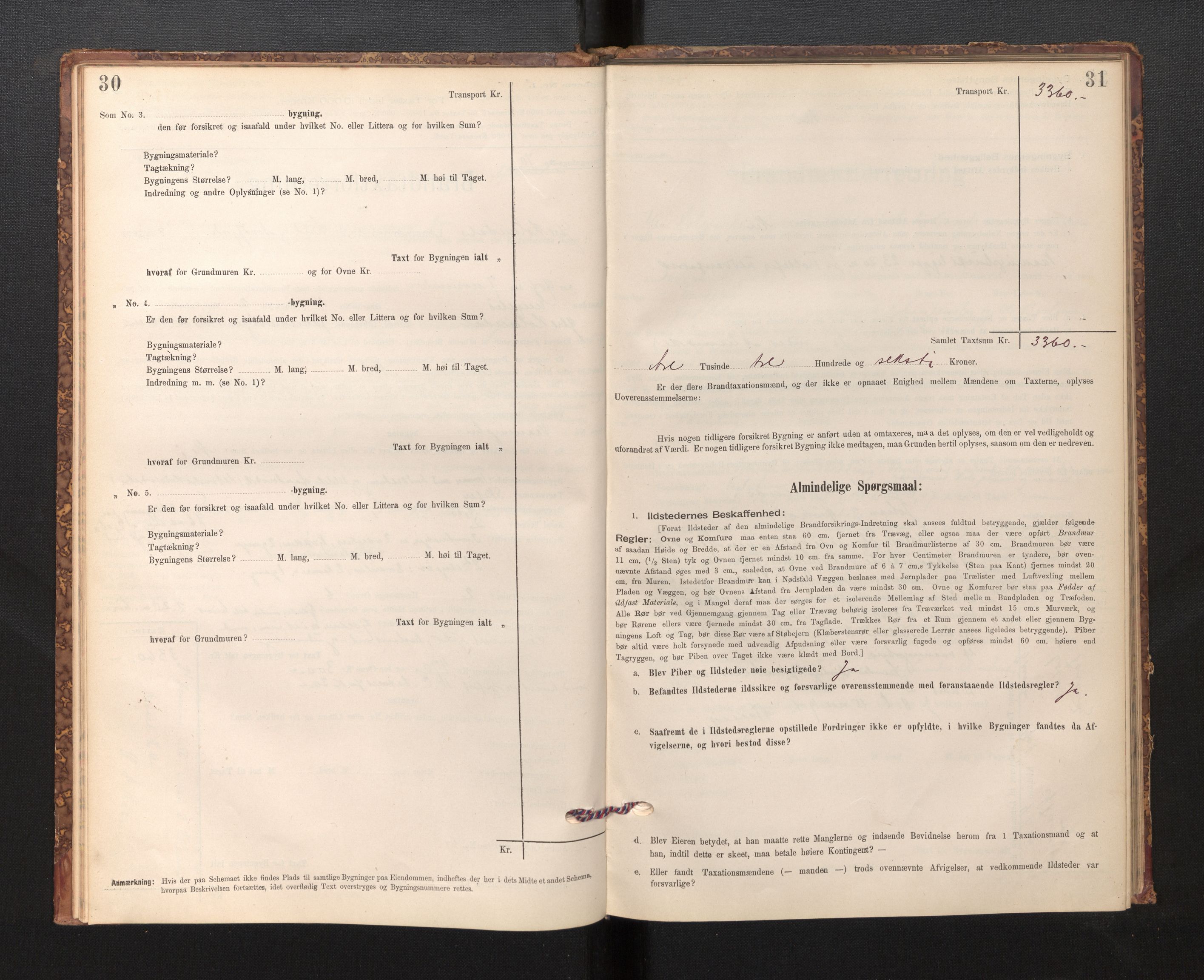 Lensmannen i Fjaler, SAB/A-27201/0012/L0006: Branntakstprotokoll, skjematakst, 1895-1937, p. 30-31
