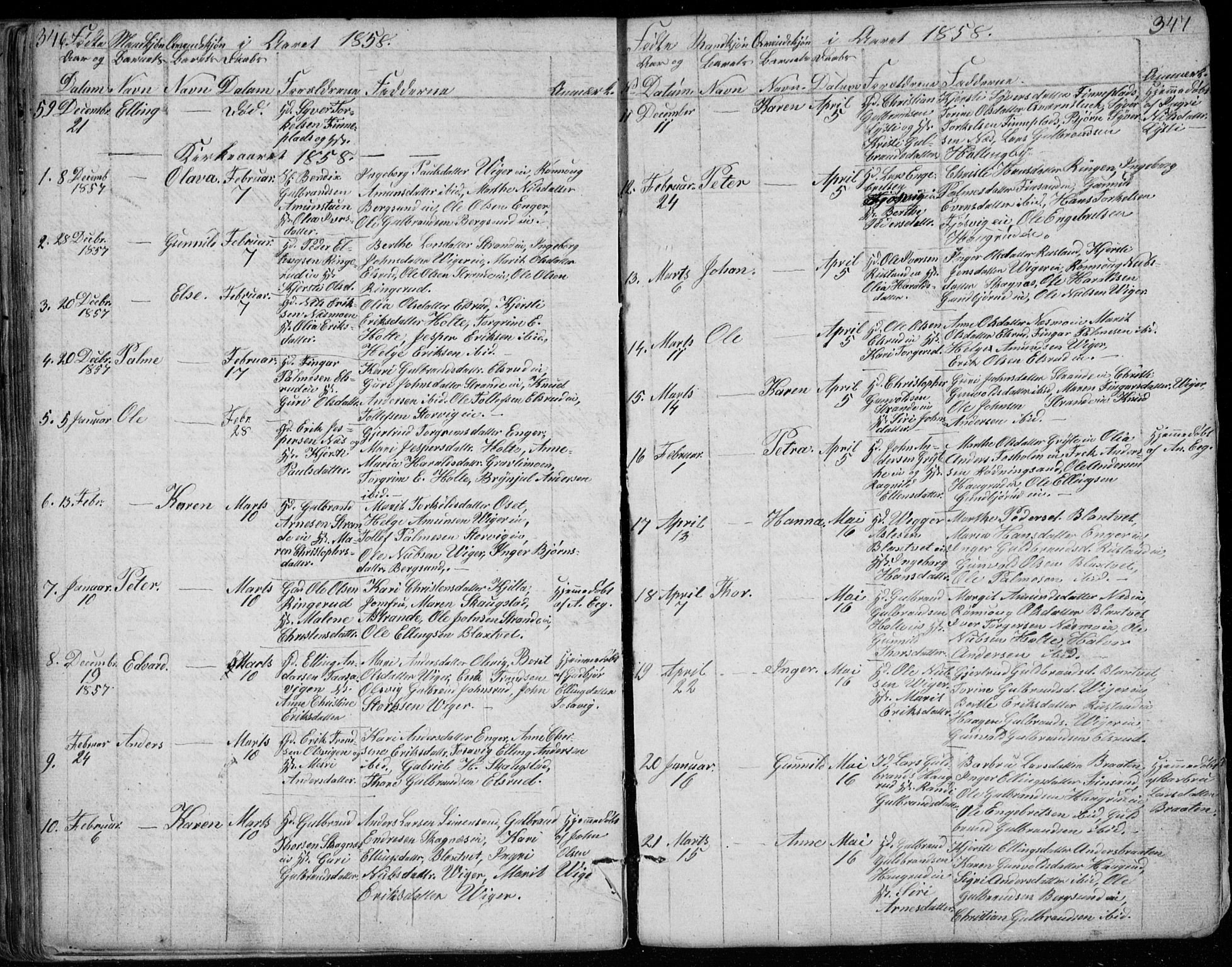Ådal kirkebøker, SAKO/A-248/G/Ga/L0002: Parish register (copy) no. I 2, 1840-1861, p. 346-347