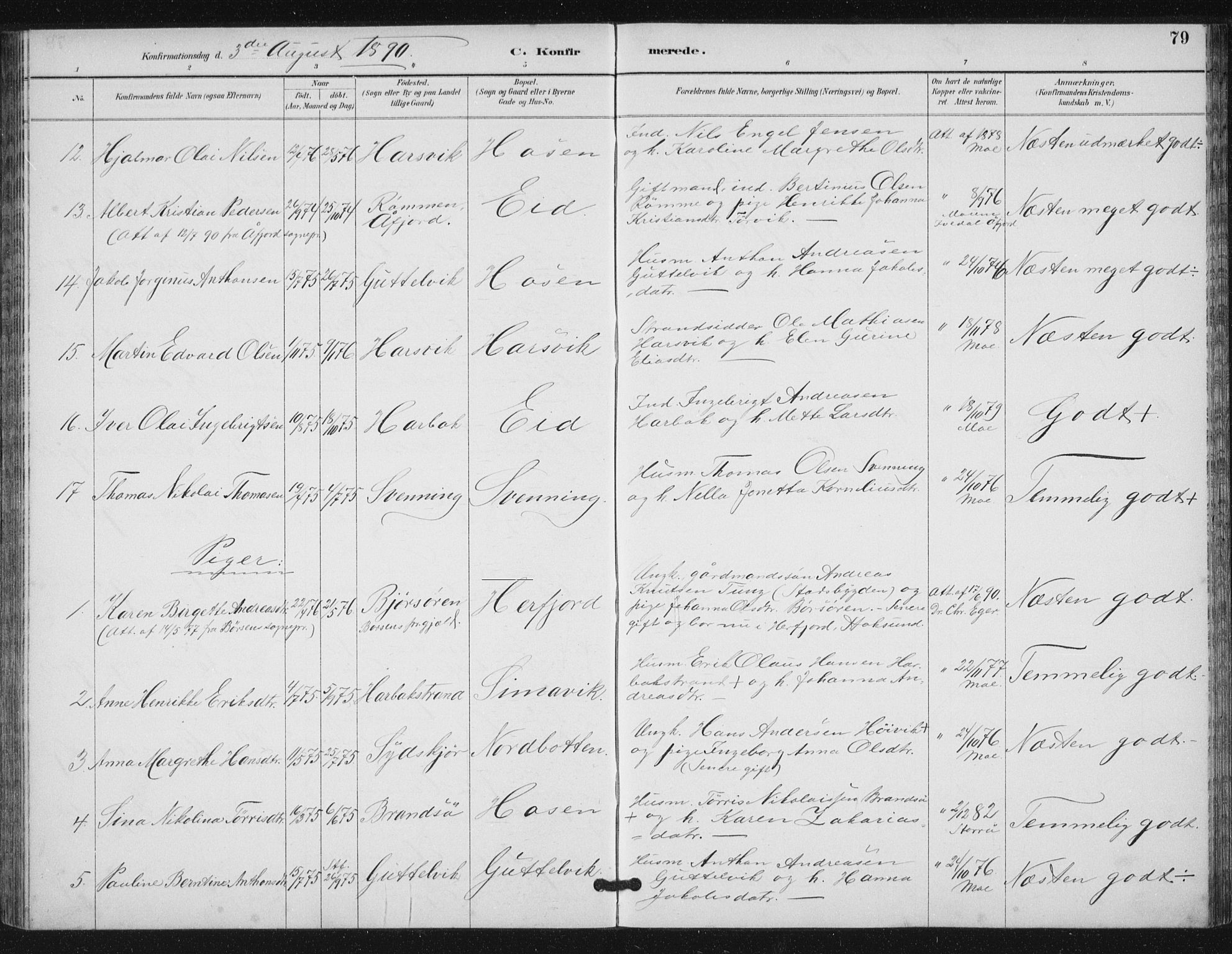 Ministerialprotokoller, klokkerbøker og fødselsregistre - Sør-Trøndelag, SAT/A-1456/656/L0698: Parish register (copy) no. 656C04, 1890-1904, p. 79