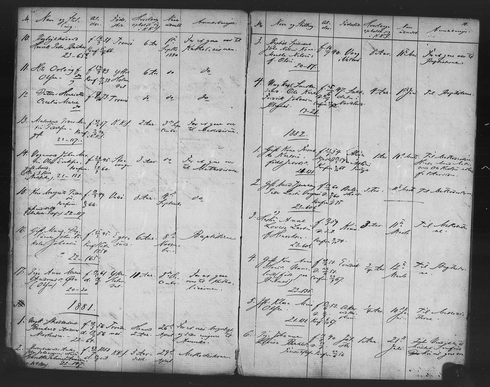 Korskirken sokneprestembete, SAB/A-76101/H/Haa/L0051: Parish register (official) no. G 1, 1871-1886, p. 10