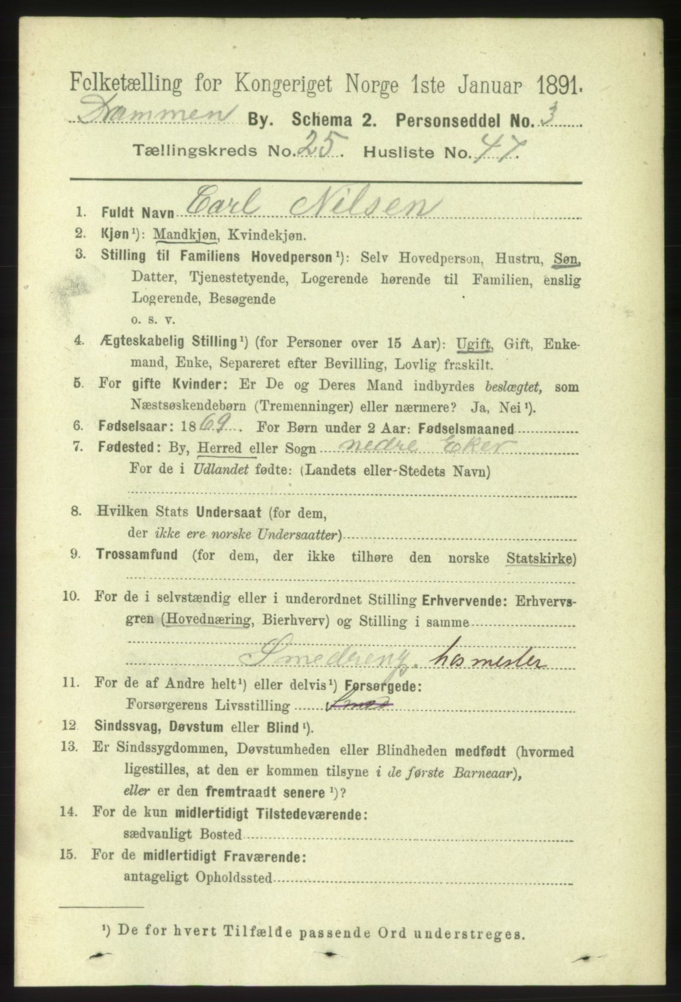 RA, 1891 census for 0602 Drammen, 1891, p. 15775