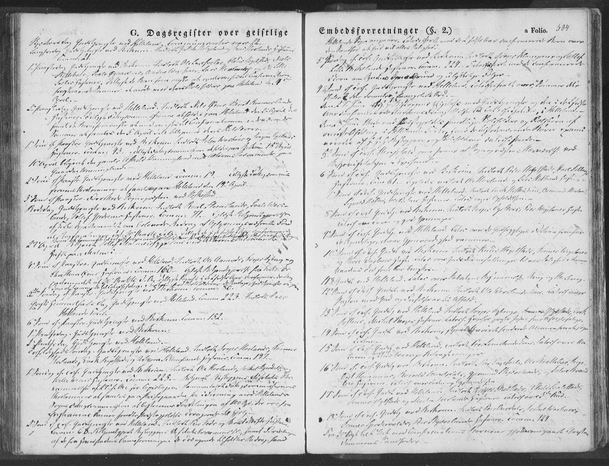 Helleland sokneprestkontor, AV/SAST-A-101810: Parish register (official) no. A 6.2, 1834-1863, p. 504