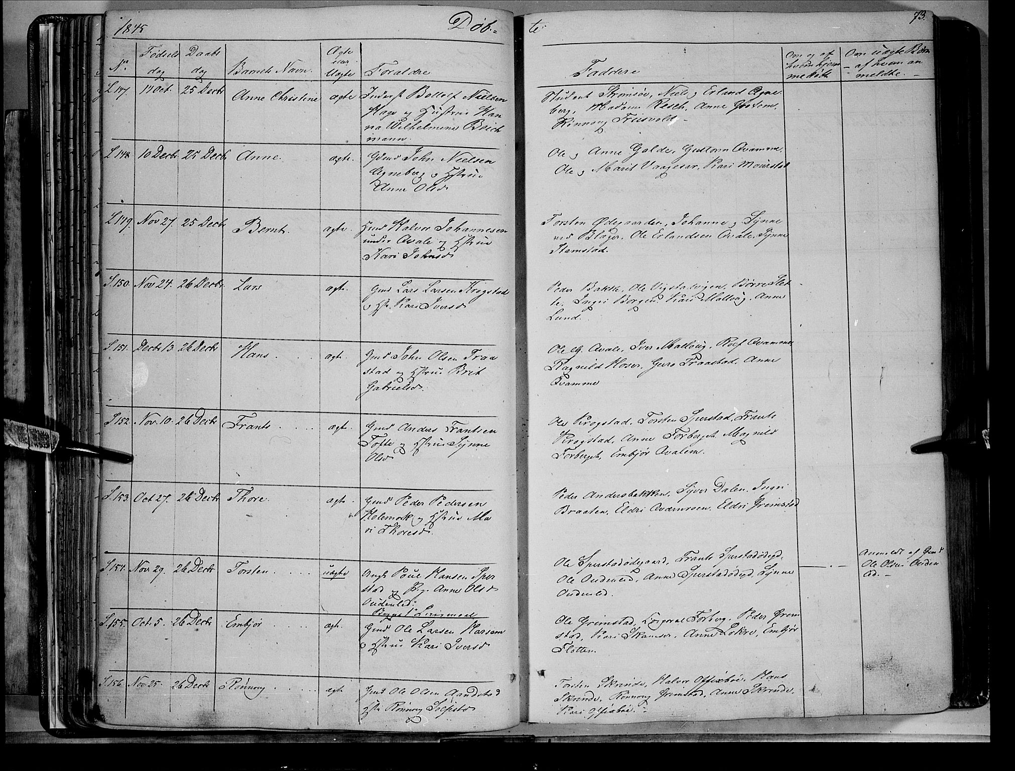 Lom prestekontor, SAH/PREST-070/K/L0006: Parish register (official) no. 6A, 1837-1863, p. 73