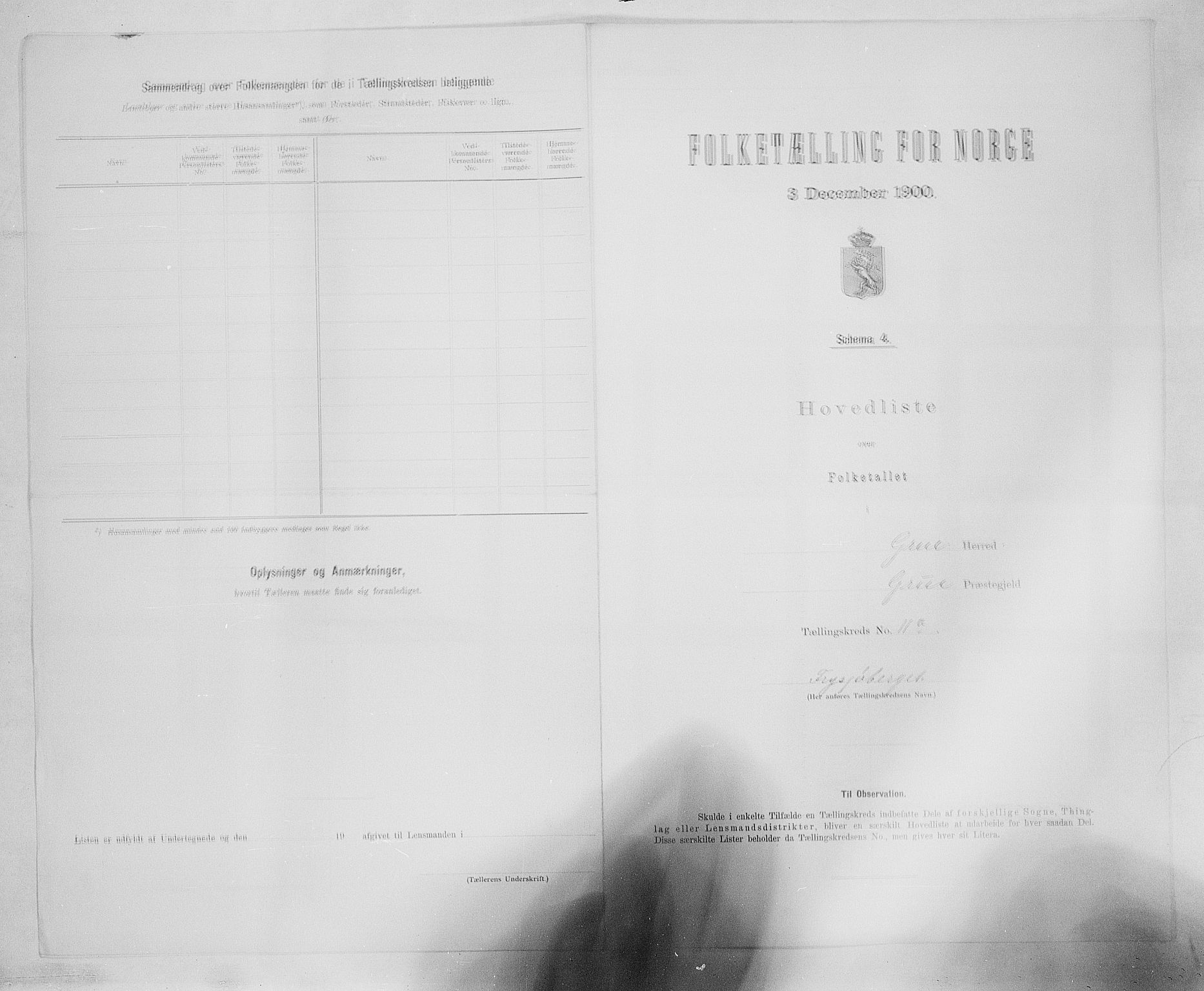 SAH, 1900 census for Grue, 1900, p. 45