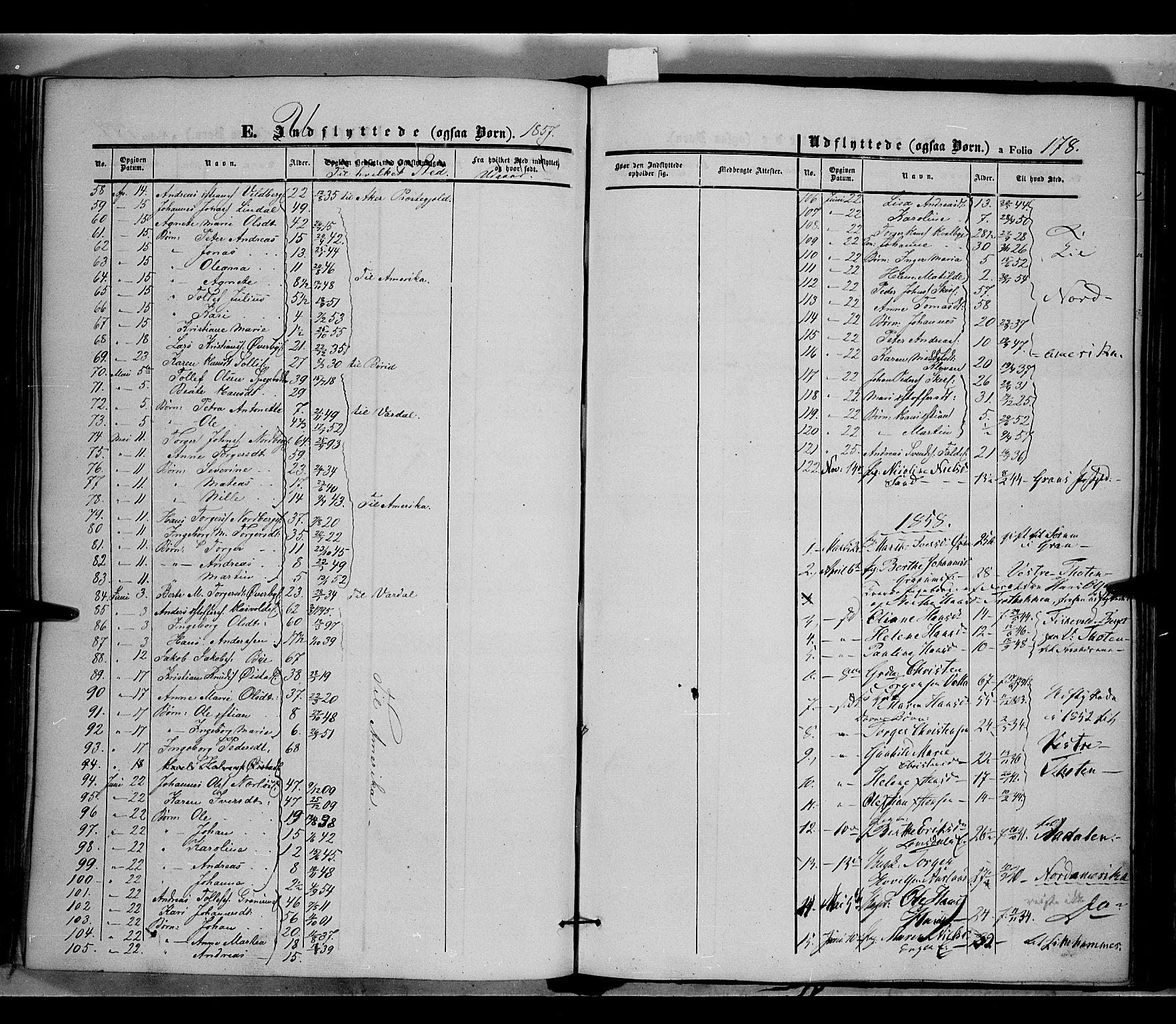 Land prestekontor, SAH/PREST-120/H/Ha/Haa/L0009: Parish register (official) no. 9, 1847-1859, p. 178