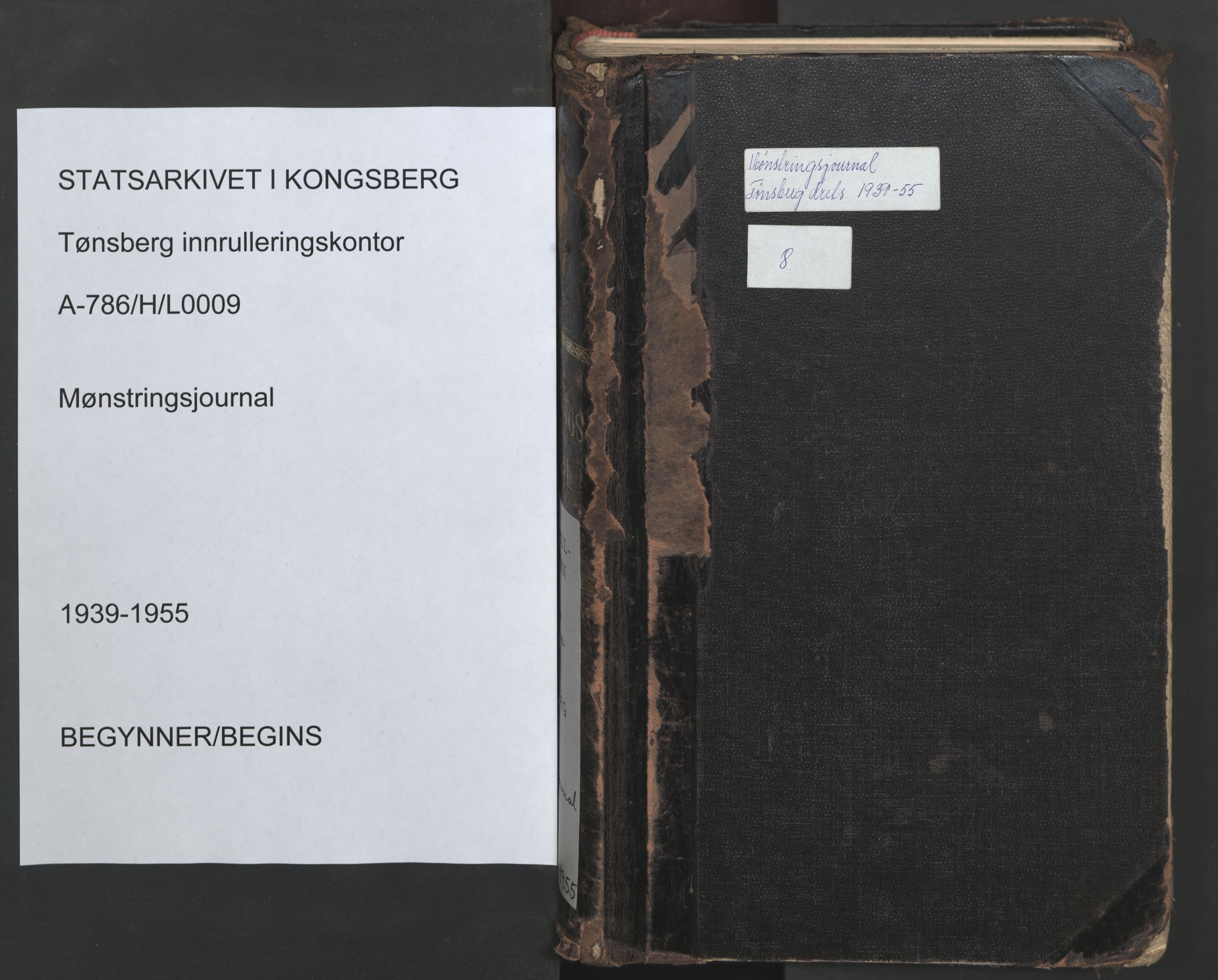 Tønsberg innrulleringskontor, SAKO/A-786/H/Ha/L0009: Mønstringsjournal, 1939-1955, p. 1