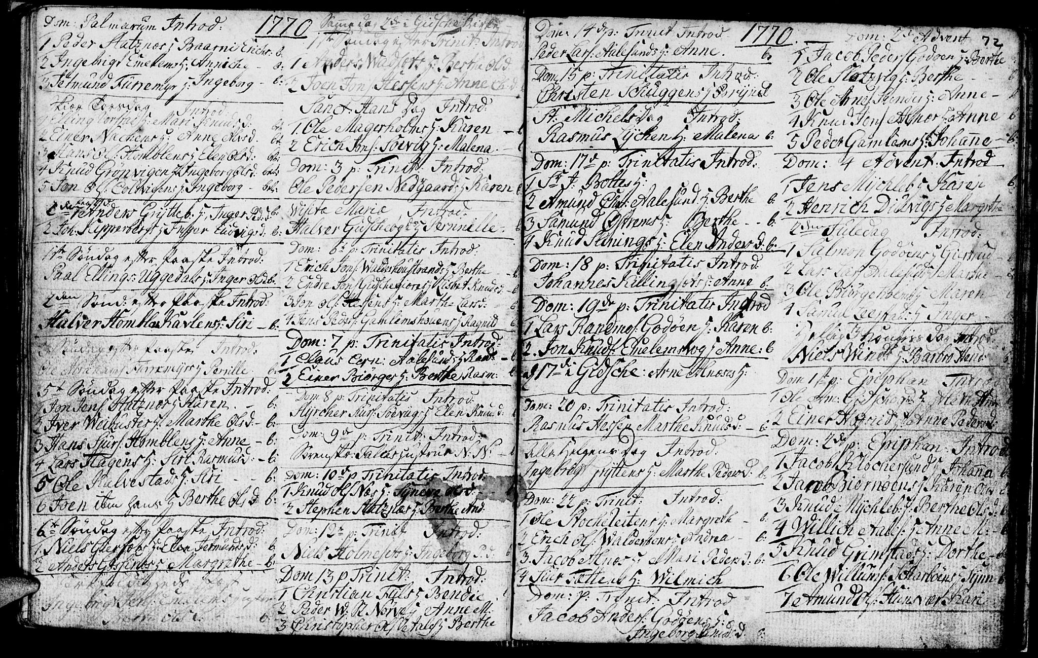 Ministerialprotokoller, klokkerbøker og fødselsregistre - Møre og Romsdal, AV/SAT-A-1454/528/L0420: Parish register (copy) no. 528C01, 1764-1784, p. 72