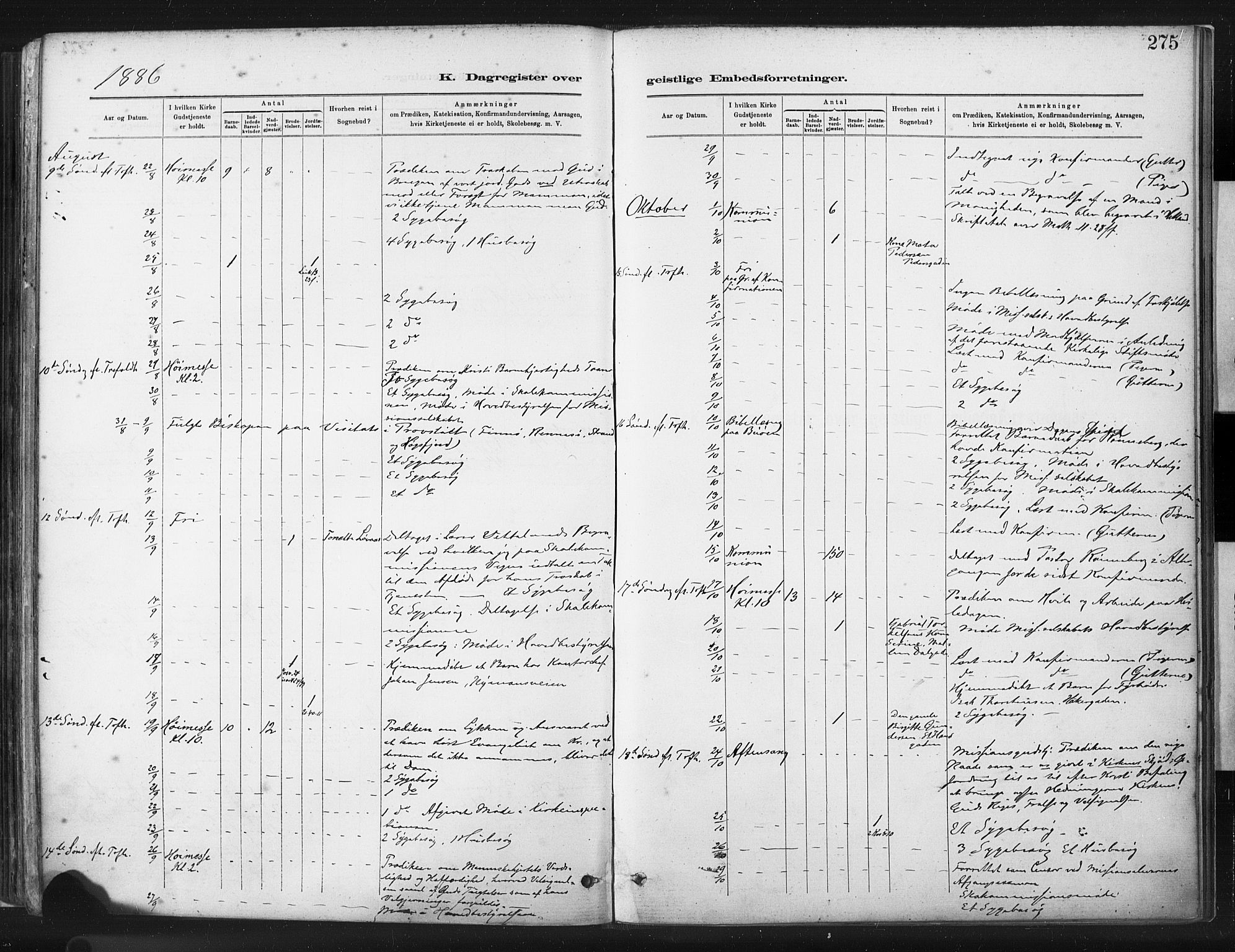 St. Johannes sokneprestkontor, AV/SAST-A-101814/001/30/30BA/L0003: Parish register (official) no. A 3, 1885-1910, p. 275