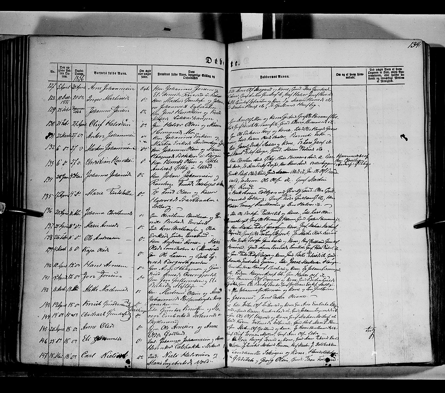 Grue prestekontor, AV/SAH-PREST-036/H/Ha/Haa/L0008: Parish register (official) no. 8, 1847-1858, p. 134