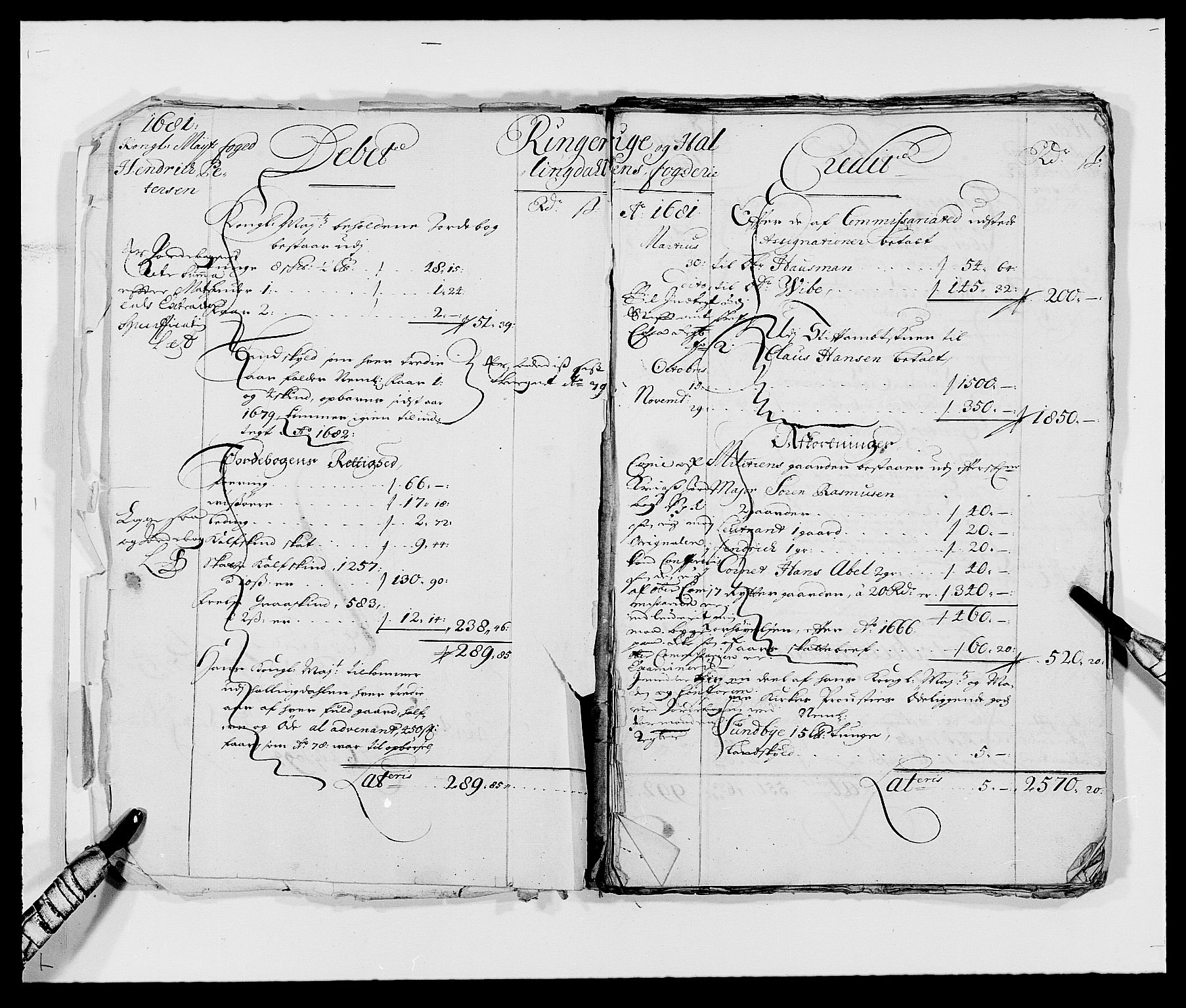 Rentekammeret inntil 1814, Reviderte regnskaper, Fogderegnskap, RA/EA-4092/R21/L1445: Fogderegnskap Ringerike og Hallingdal, 1681-1689, p. 3