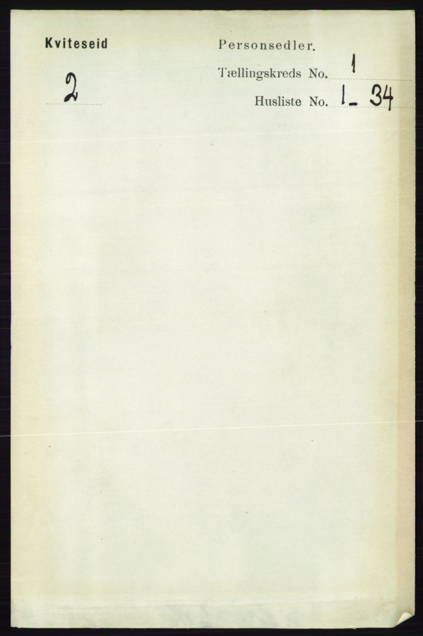 RA, 1891 census for 0829 Kviteseid, 1891, p. 76