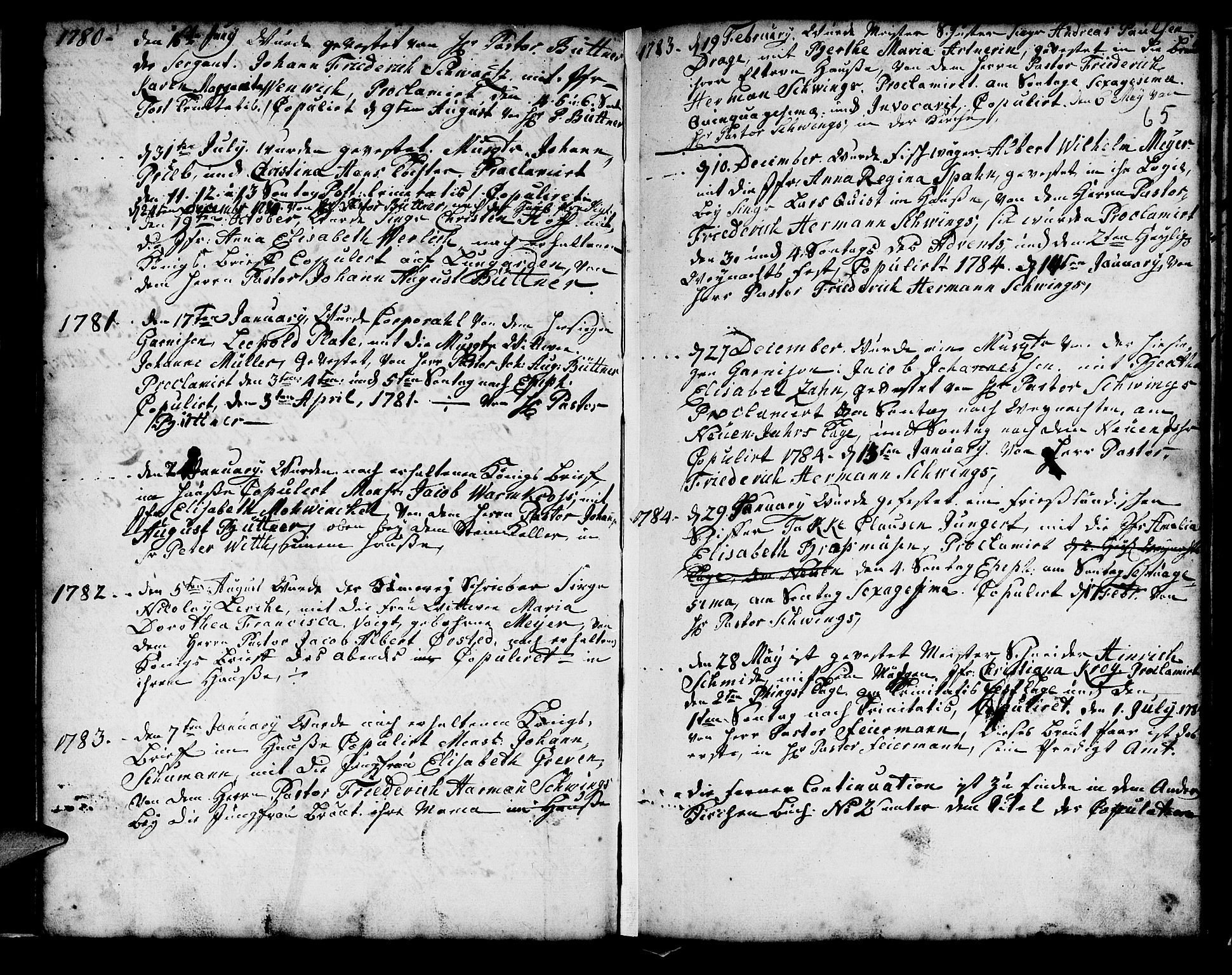 Mariakirken Sokneprestembete, AV/SAB-A-76901/H/Haa/L0001: Parish register (official) no. A 1, 1740-1784, p. 65