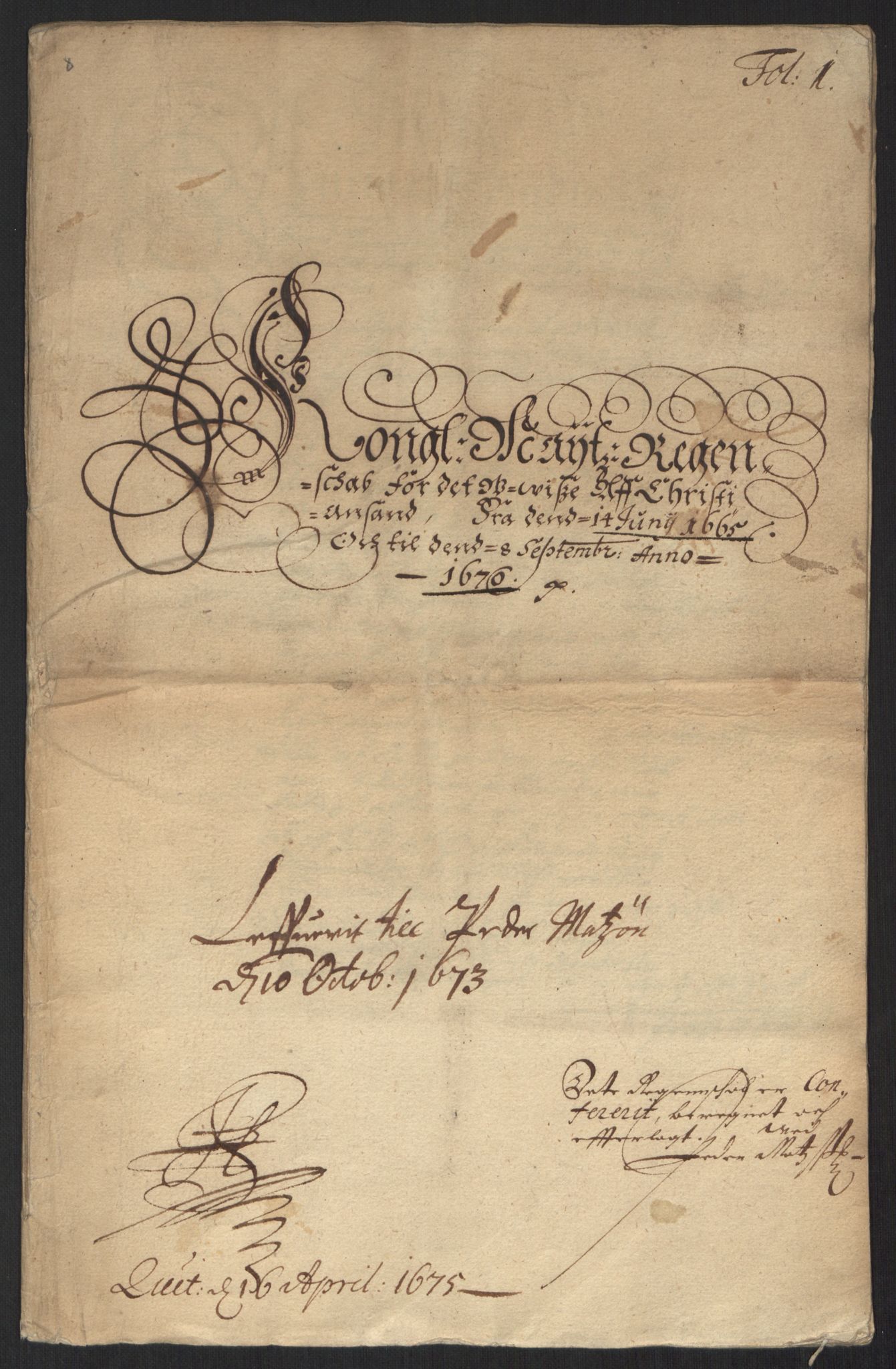 Rentekammeret inntil 1814, Reviderte regnskaper, Byregnskaper, AV/RA-EA-4066/R/Rm/L0284: [M17] Sikt og sakefall, 1658-1680, p. 23