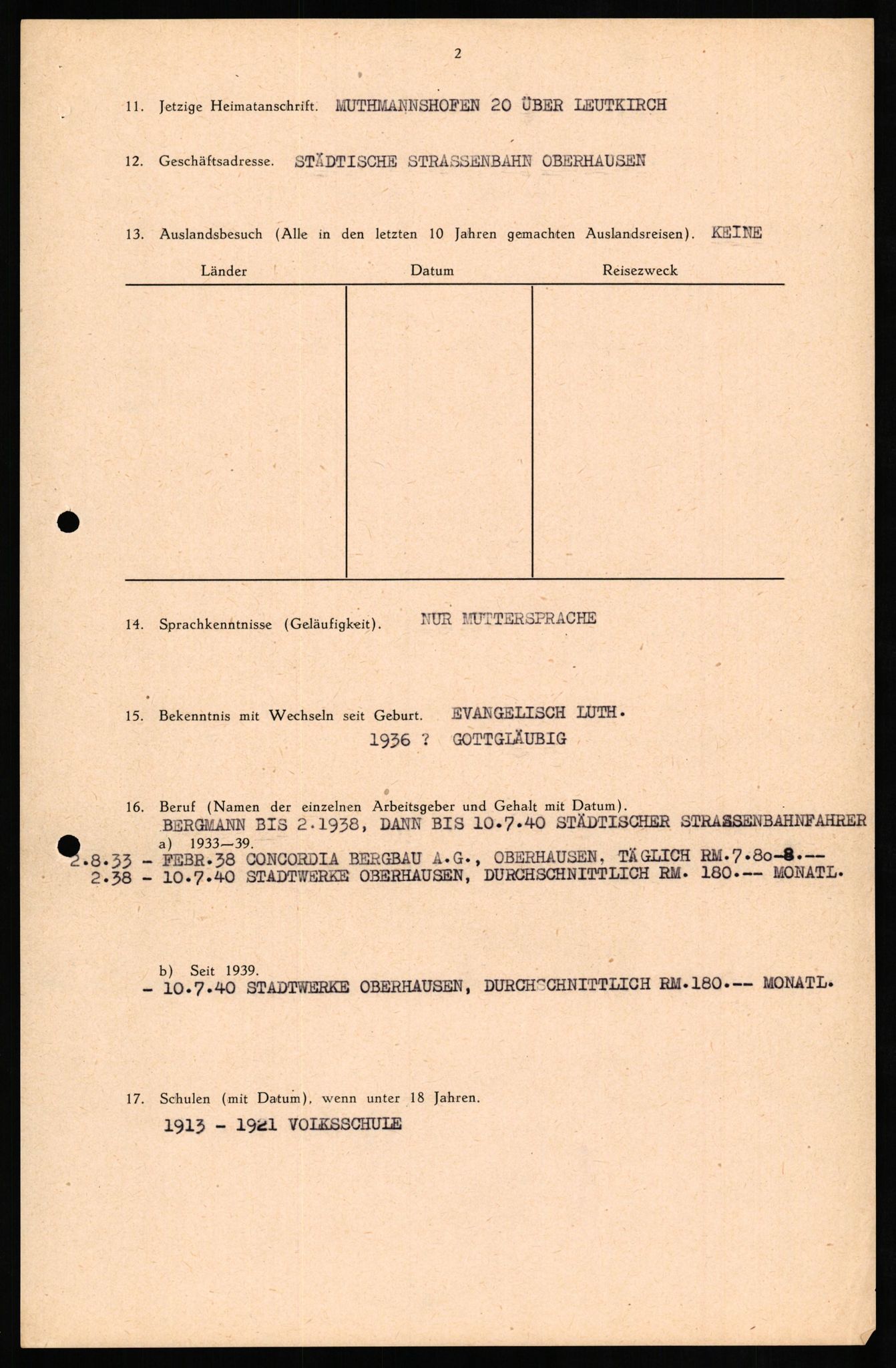 Forsvaret, Forsvarets overkommando II, AV/RA-RAFA-3915/D/Db/L0017: CI Questionaires. Tyske okkupasjonsstyrker i Norge. Tyskere., 1945-1946, p. 383