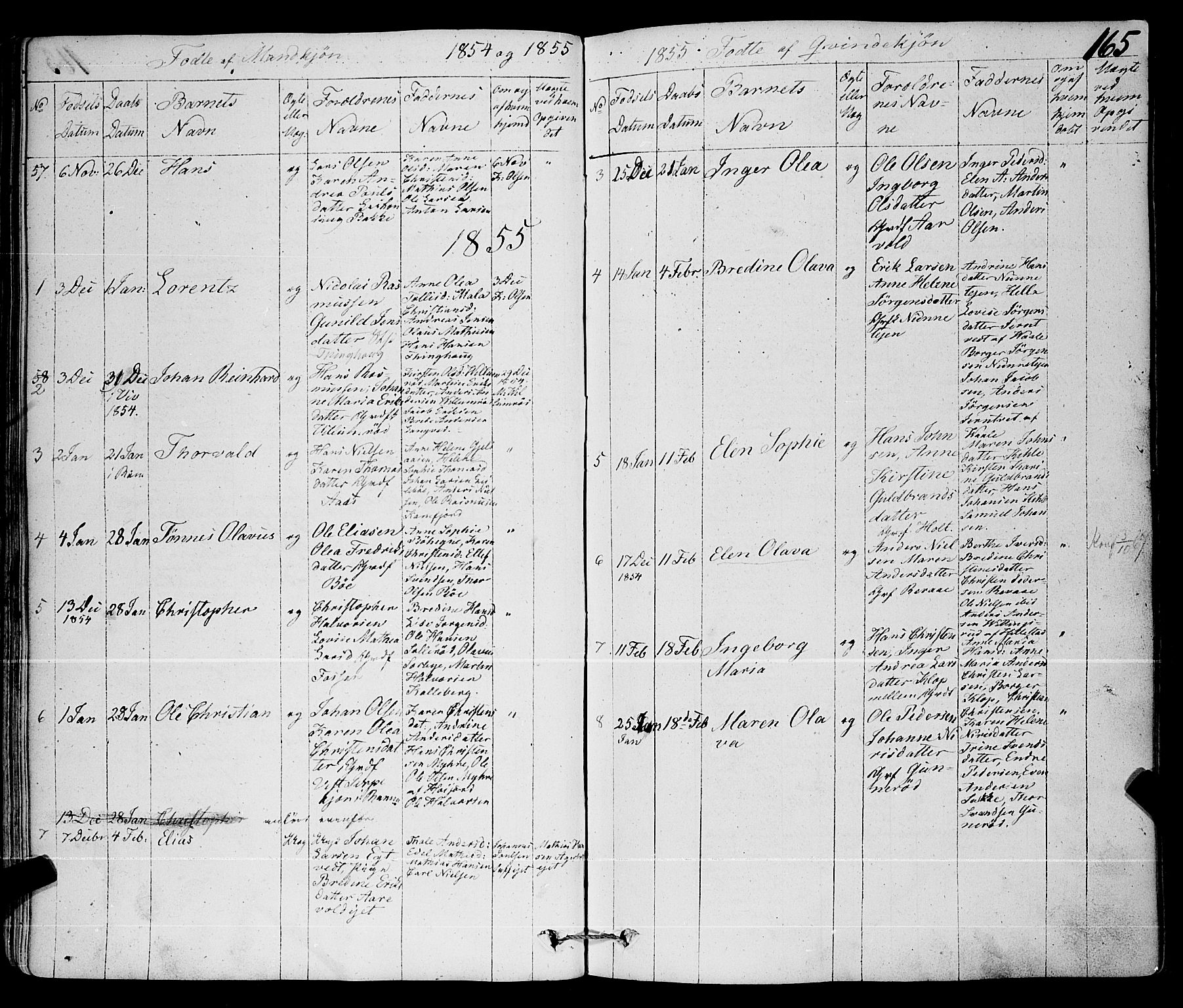 Ramnes kirkebøker, AV/SAKO-A-314/F/Fa/L0005: Parish register (official) no. I 5, 1841-1861, p. 164-165