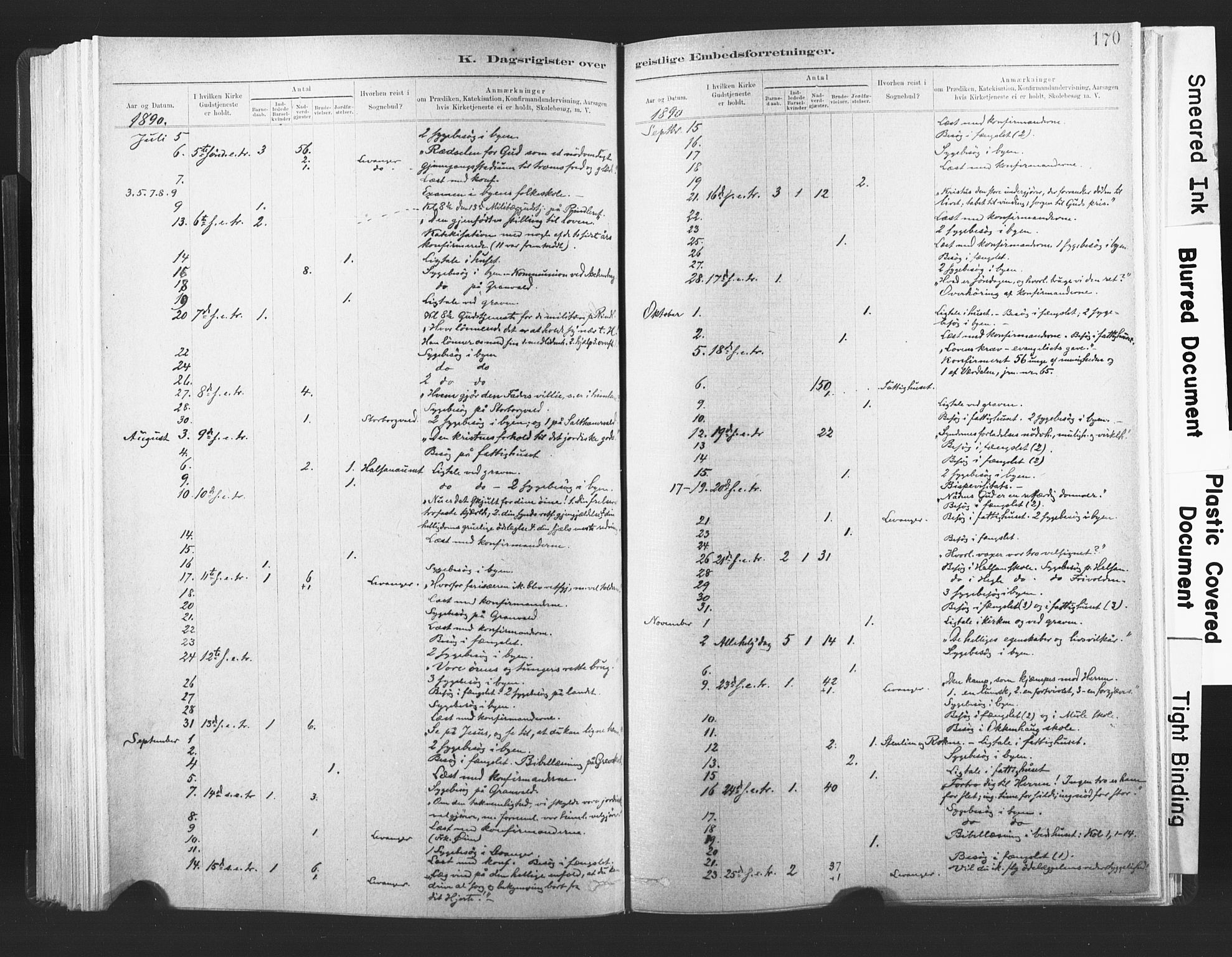 Ministerialprotokoller, klokkerbøker og fødselsregistre - Nord-Trøndelag, SAT/A-1458/720/L0189: Parish register (official) no. 720A05, 1880-1911, p. 170