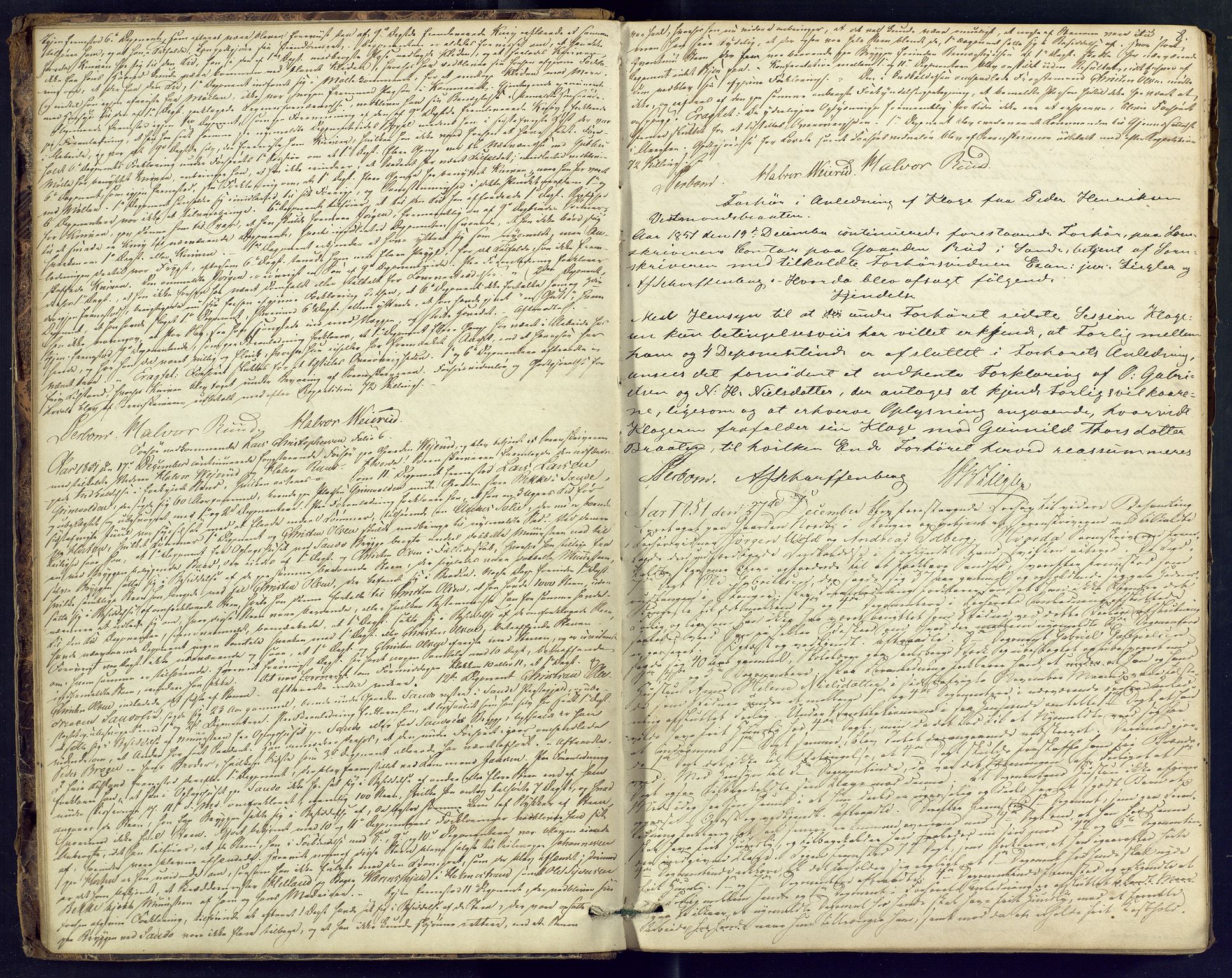Nordre Jarlsberg sorenskriveri, AV/SAKO-A-80/F/Fb/Fba/L0011: Ekstrarettsprotokoll, 1851-1855, p. 8
