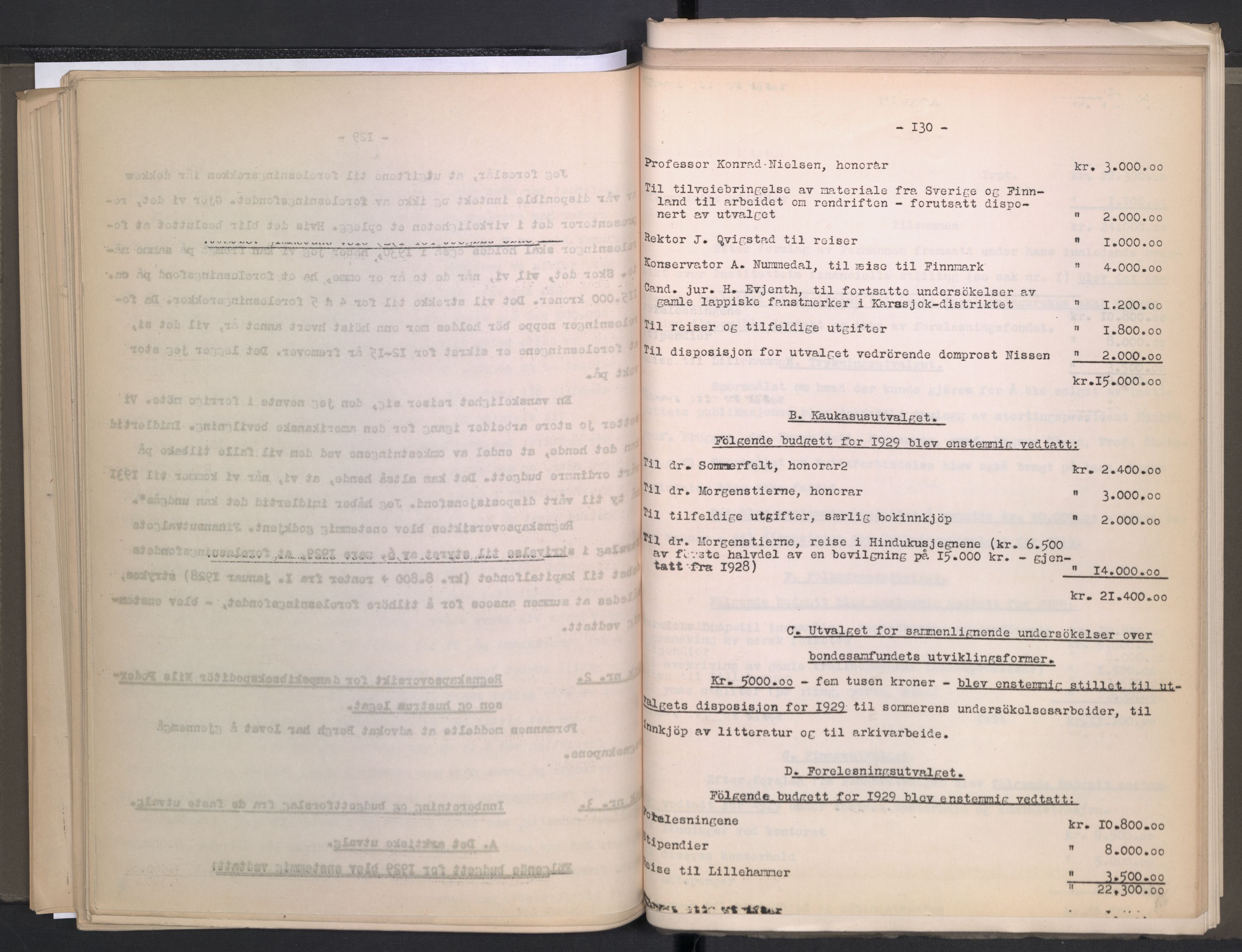 Instituttet for sammenlignende kulturforskning, AV/RA-PA-0424/A/L0005: Styreprotokoll, 1923-1930, p. 130