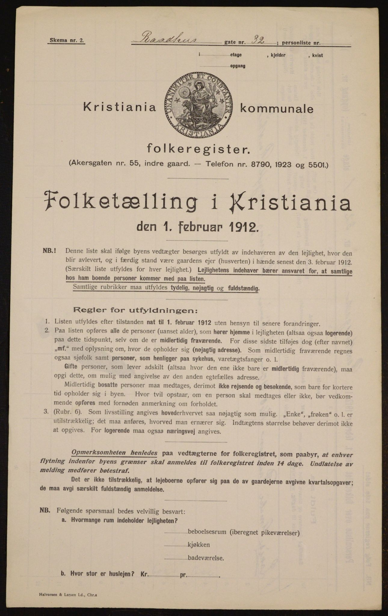 OBA, Municipal Census 1912 for Kristiania, 1912, p. 86662