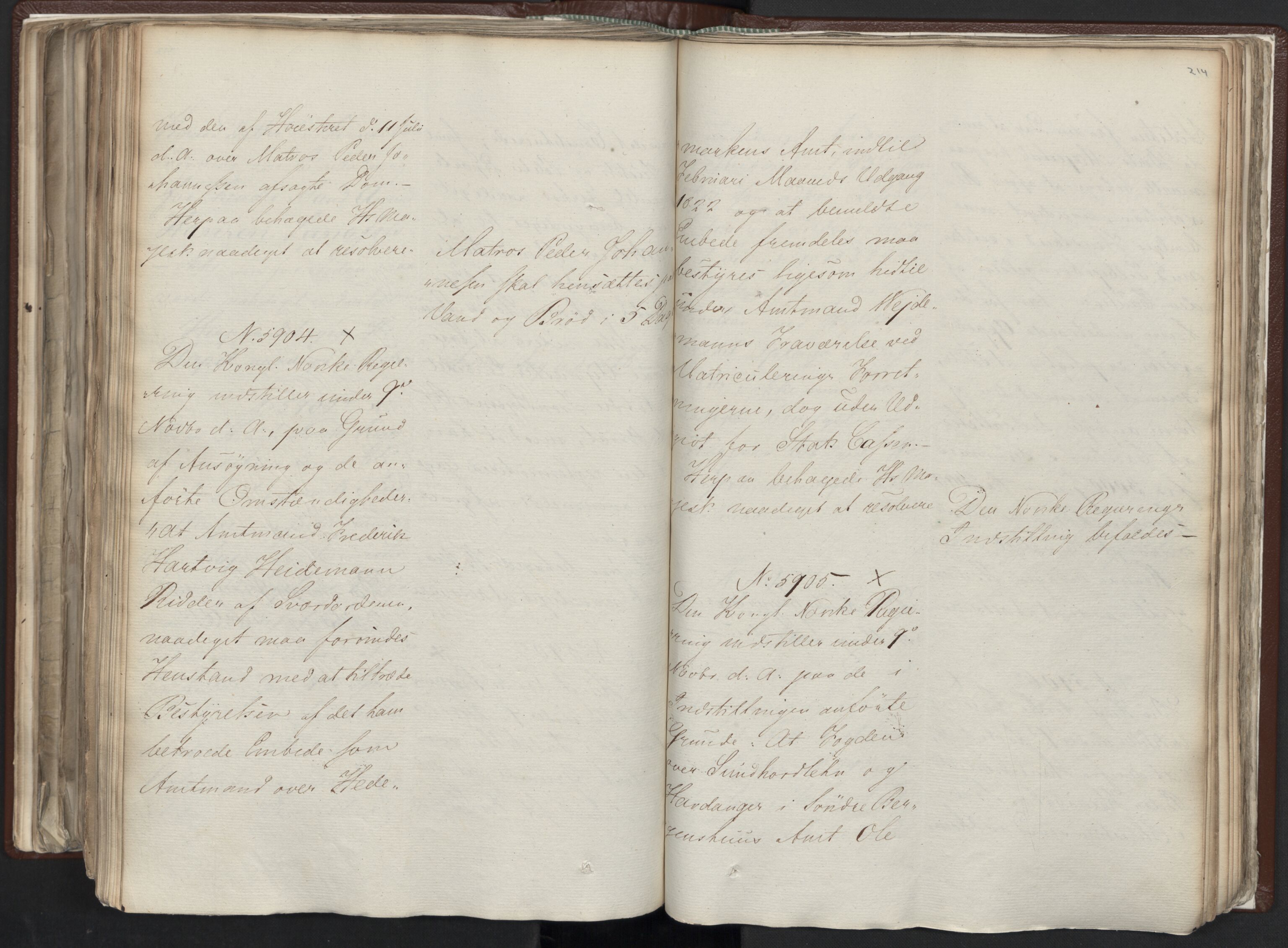 Statsrådssekretariatet, AV/RA-S-1001/A/Ab/L0012: Kgl. res. nr. 5679-6008 II, 1821, p. 213b-214a