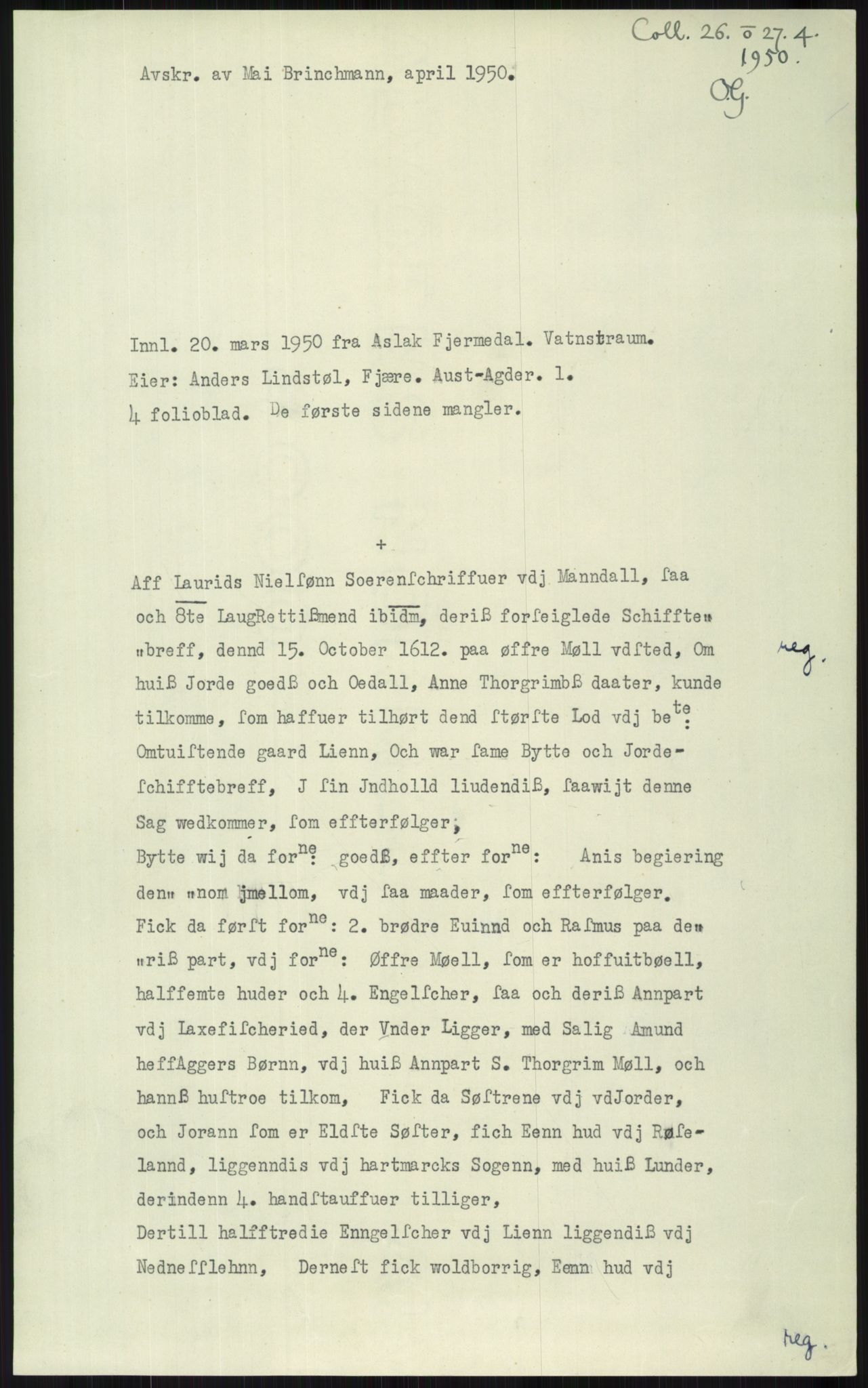 Samlinger til kildeutgivelse, Diplomavskriftsamlingen, RA/EA-4053/H/Ha, p. 3136