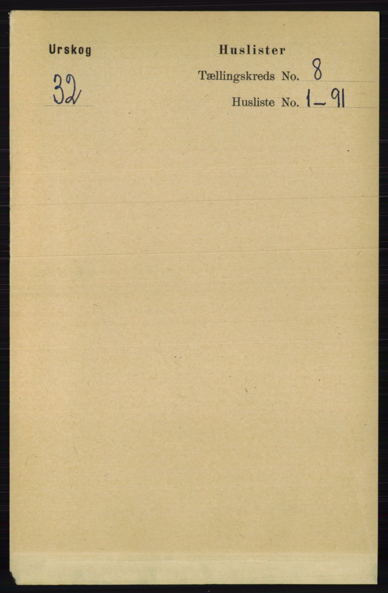 RA, 1891 census for 0224 Aurskog, 1891, p. 3790