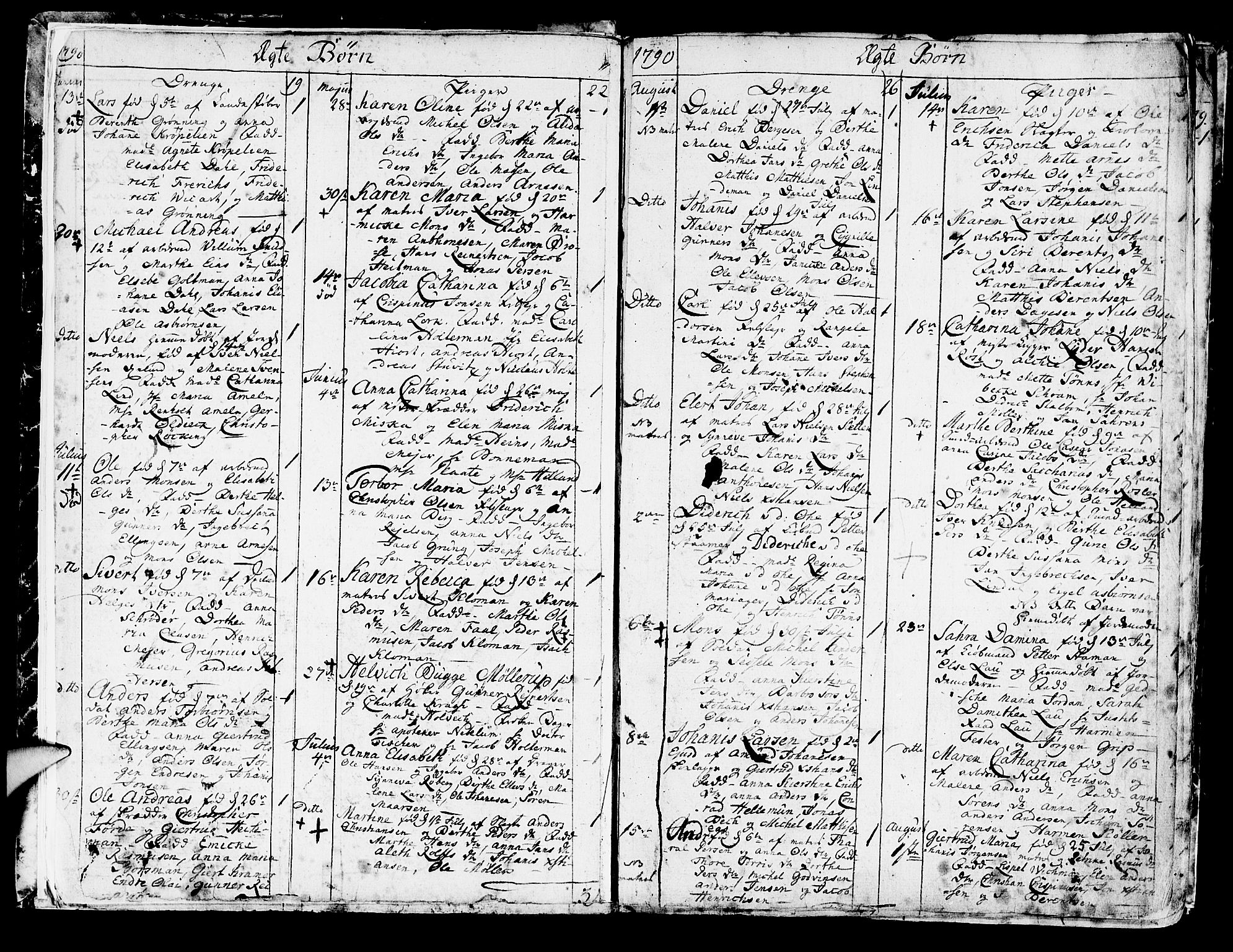 Korskirken sokneprestembete, AV/SAB-A-76101/H/Haa/L0006: Parish register (official) no. A 6, 1790-1820, p. 2