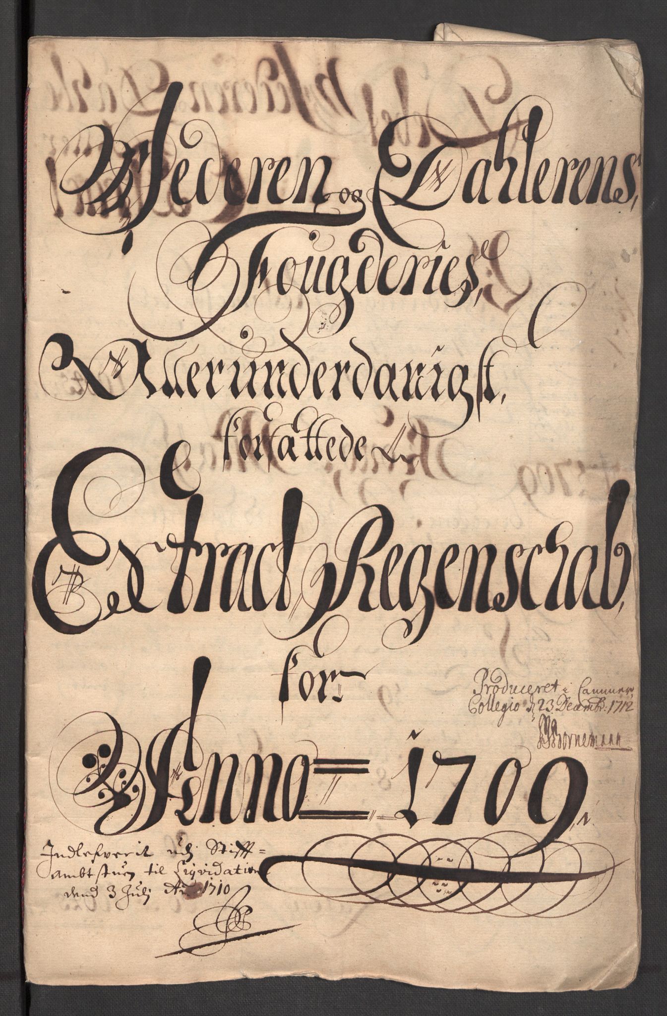 Rentekammeret inntil 1814, Reviderte regnskaper, Fogderegnskap, RA/EA-4092/R46/L2734: Fogderegnskap Jæren og Dalane, 1709-1710, p. 4