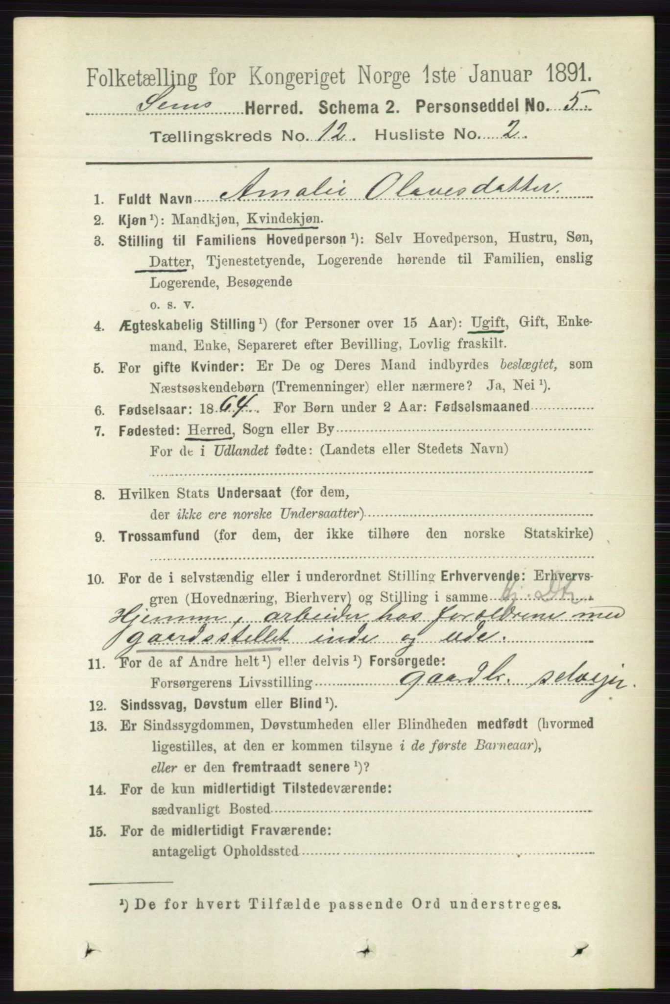 RA, 1891 census for 0721 Sem, 1891, p. 5771