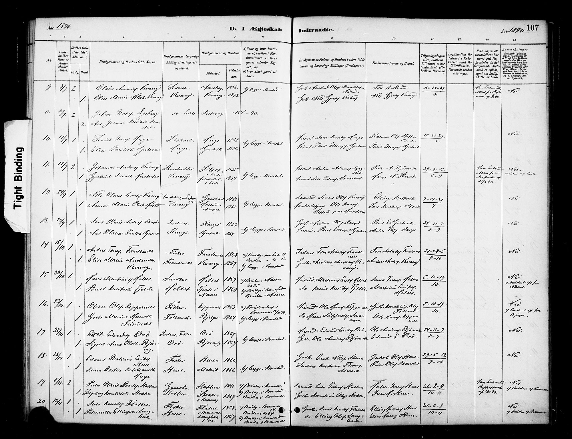 Ministerialprotokoller, klokkerbøker og fødselsregistre - Møre og Romsdal, AV/SAT-A-1454/570/L0832: Parish register (official) no. 570A06, 1885-1900, p. 107