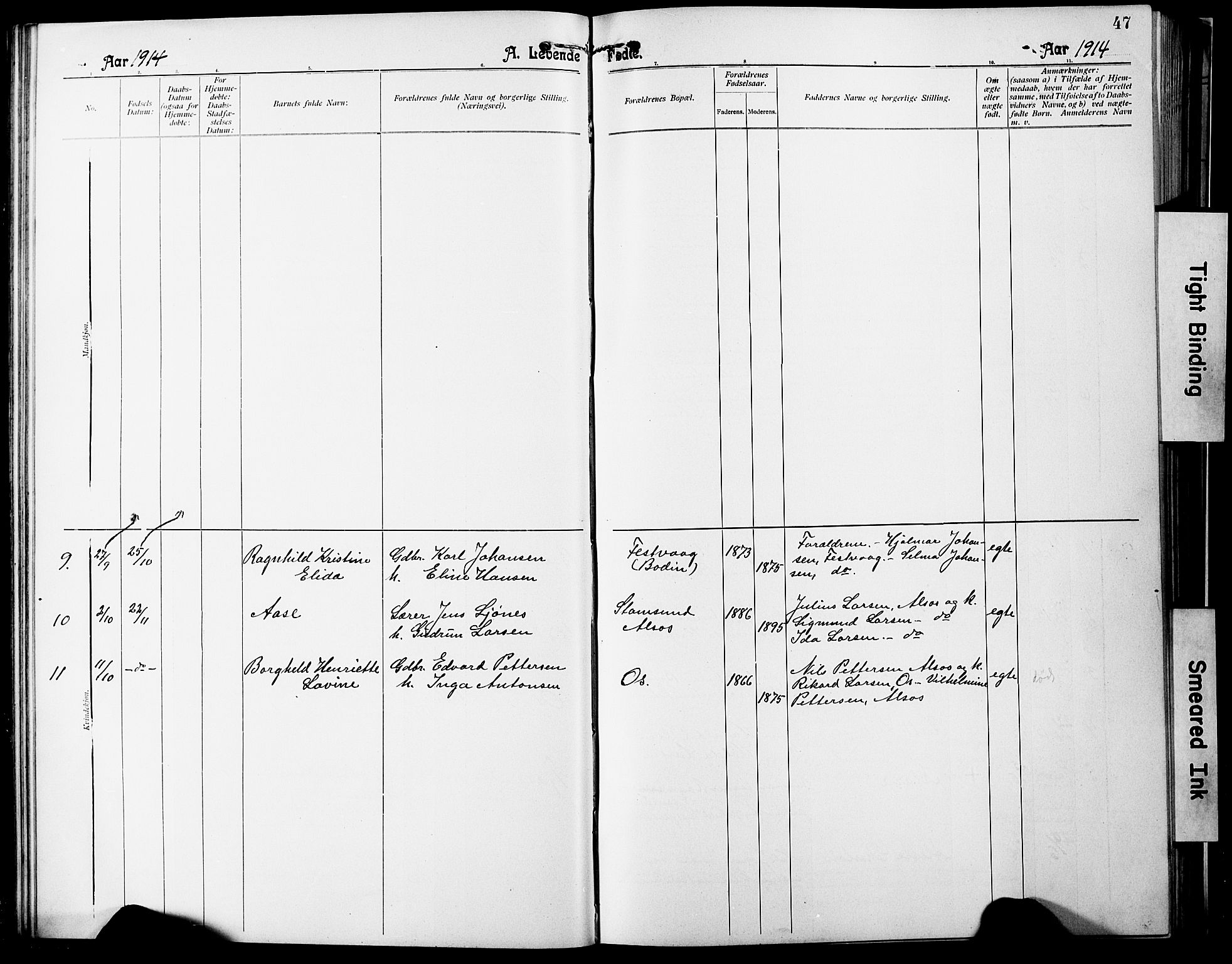 Ministerialprotokoller, klokkerbøker og fødselsregistre - Nordland, AV/SAT-A-1459/803/L0077: Parish register (copy) no. 803C04, 1897-1930, p. 47