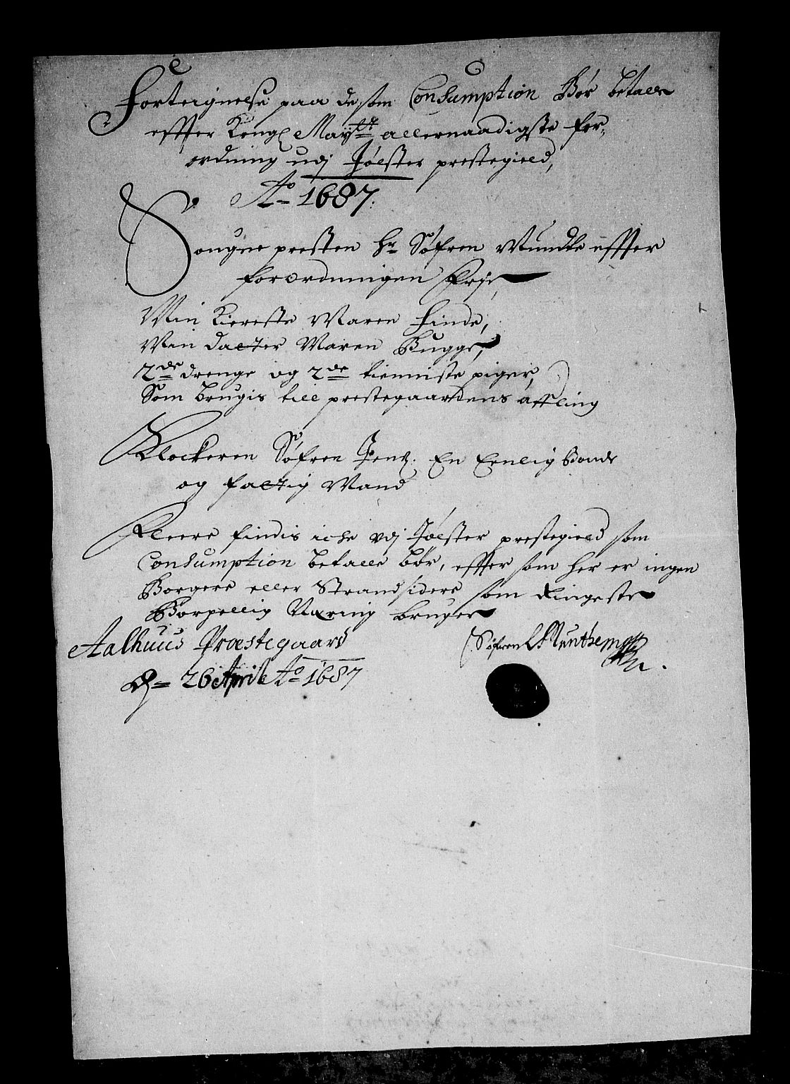 Rentekammeret inntil 1814, Reviderte regnskaper, Stiftamtstueregnskaper, Bergen stiftamt, AV/RA-EA-6043/R/Rc/L0084: Bergen stiftamt, 1687