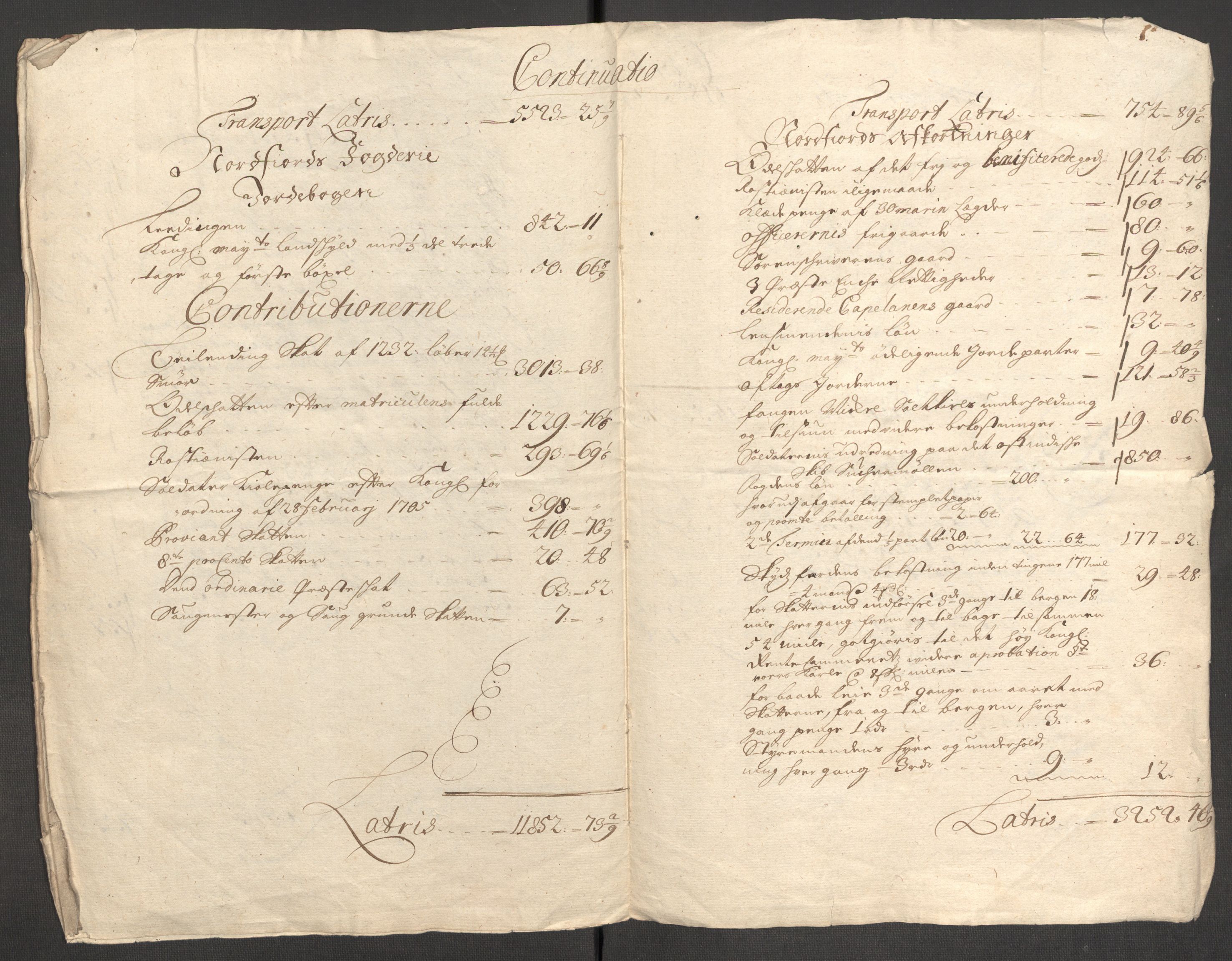 Rentekammeret inntil 1814, Reviderte regnskaper, Fogderegnskap, RA/EA-4092/R53/L3429: Fogderegnskap Sunn- og Nordfjord, 1705, p. 286