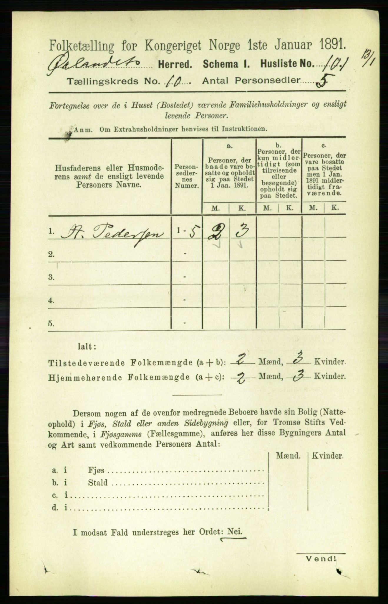 RA, 1891 census for 1621 Ørland, 1891, p. 4203