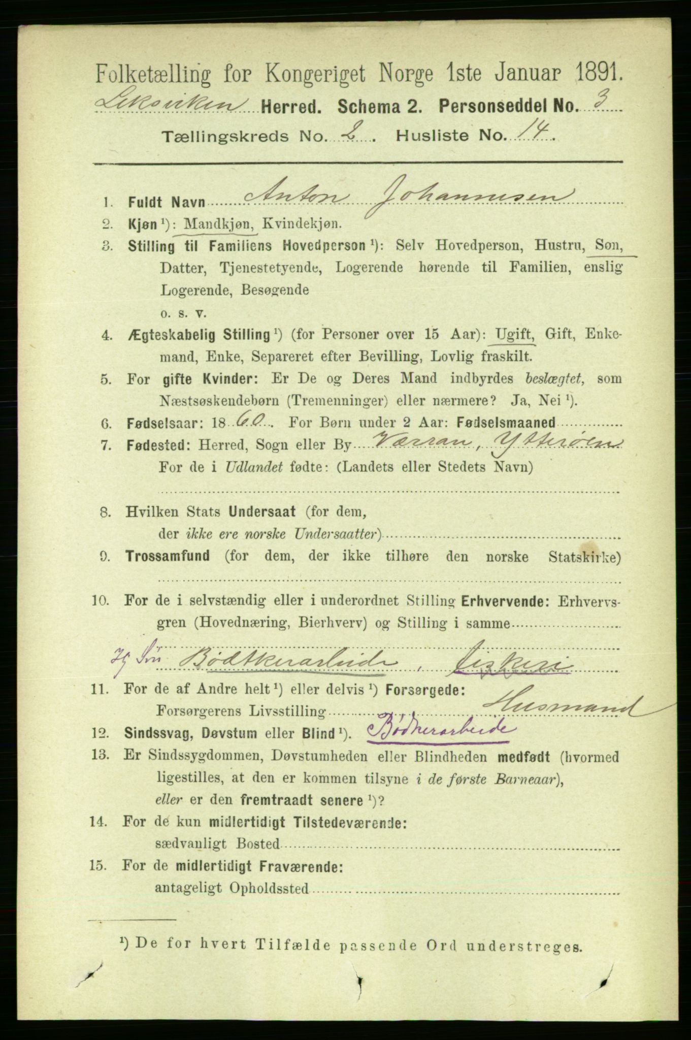 RA, 1891 census for 1718 Leksvik, 1891, p. 742