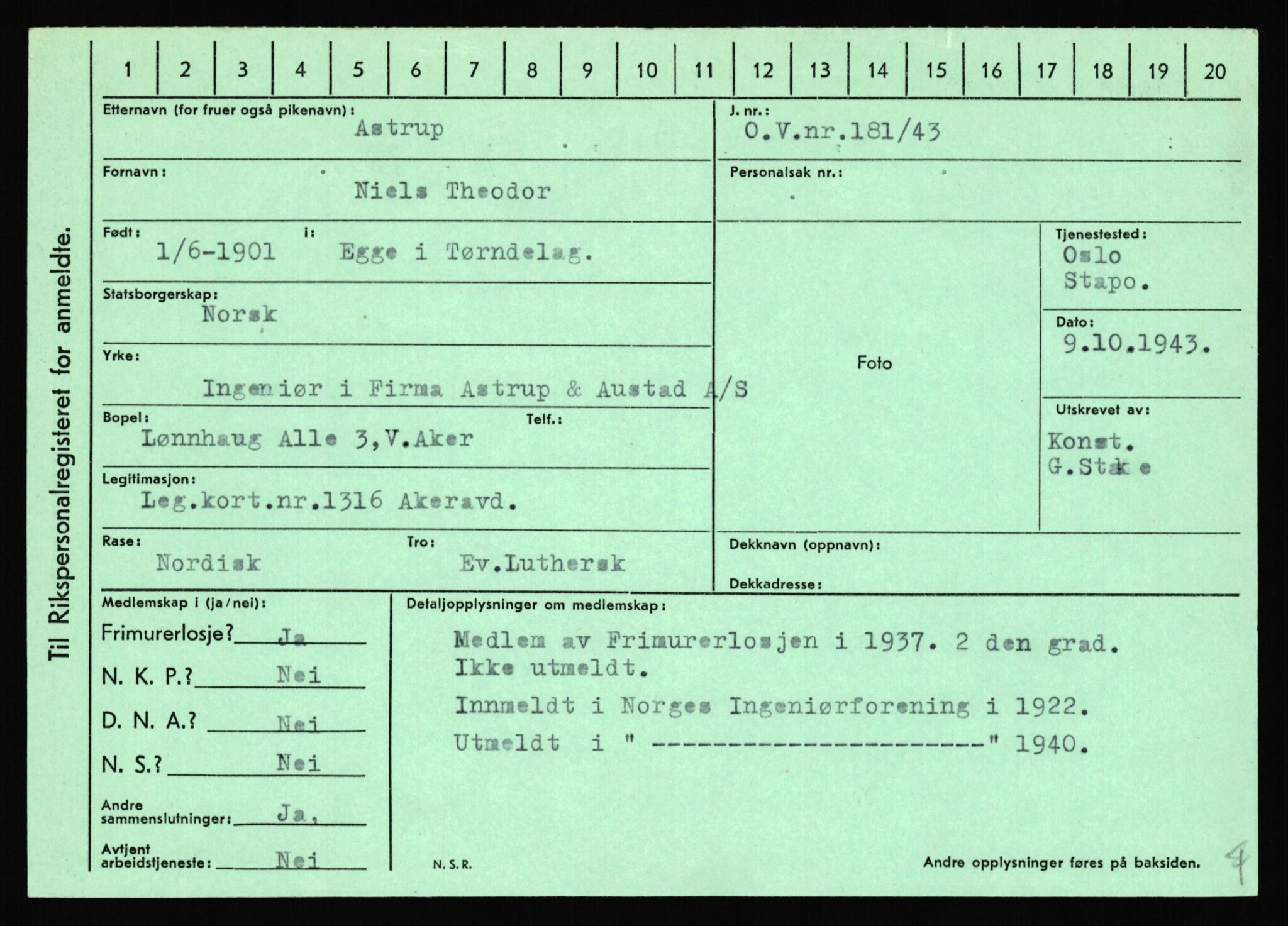 Statspolitiet - Hovedkontoret / Osloavdelingen, AV/RA-S-1329/C/Ca/L0002: Arneberg - Brand, 1943-1945, p. 570