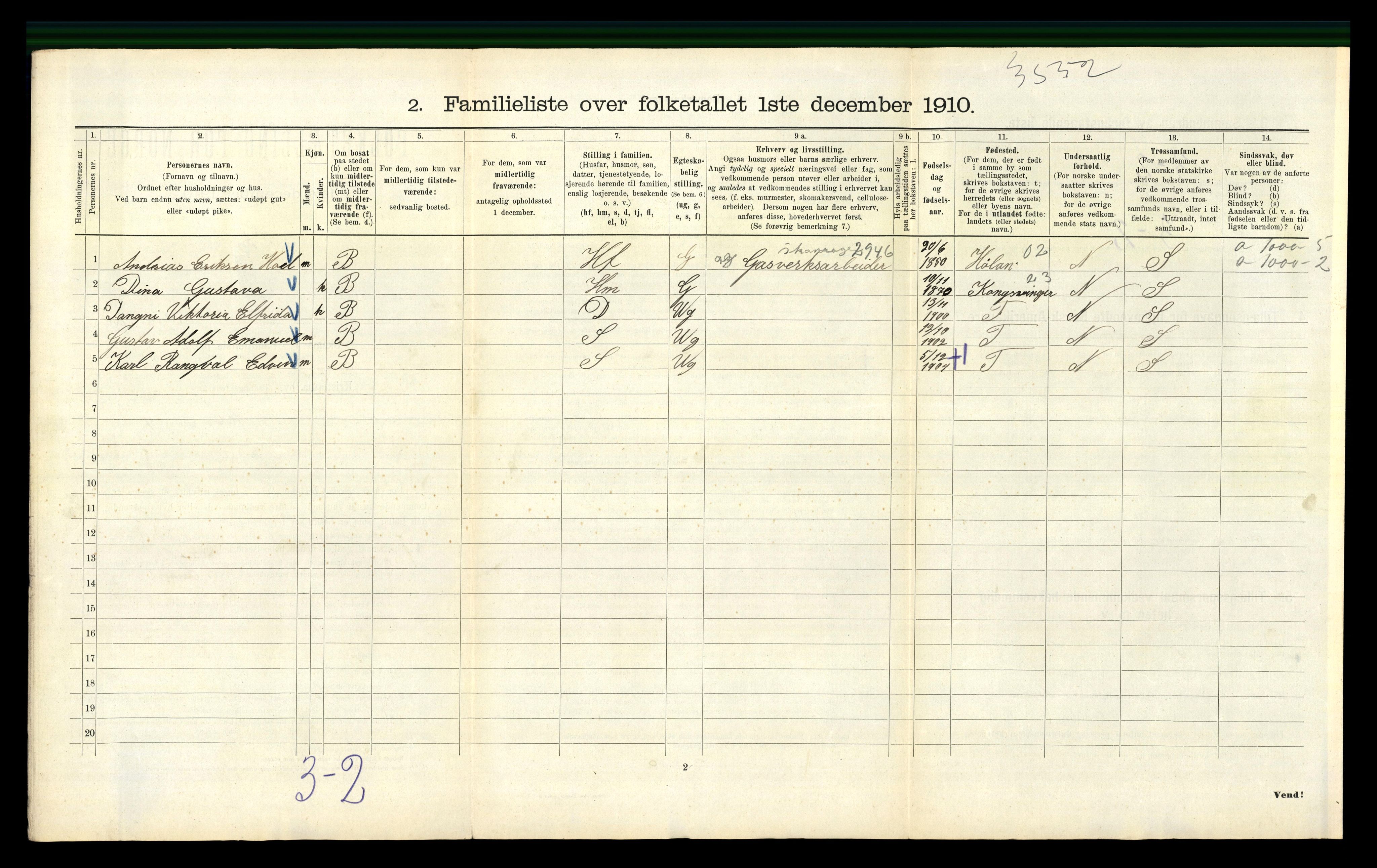 RA, 1910 census for Kristiania, 1910, p. 52588