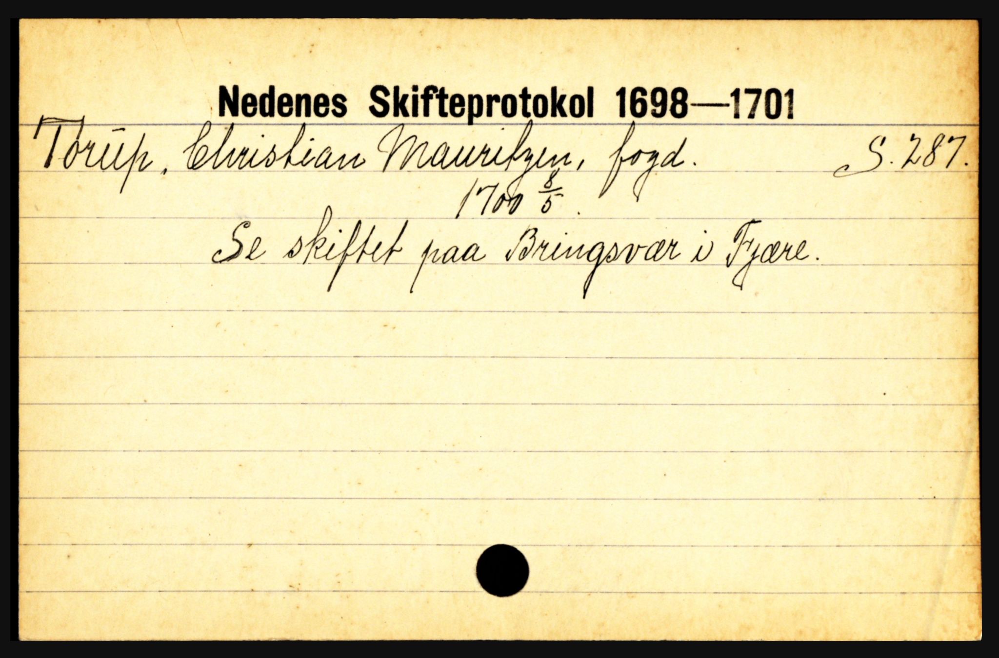 Nedenes sorenskriveri før 1824, AV/SAK-1221-0007/H, p. 30417