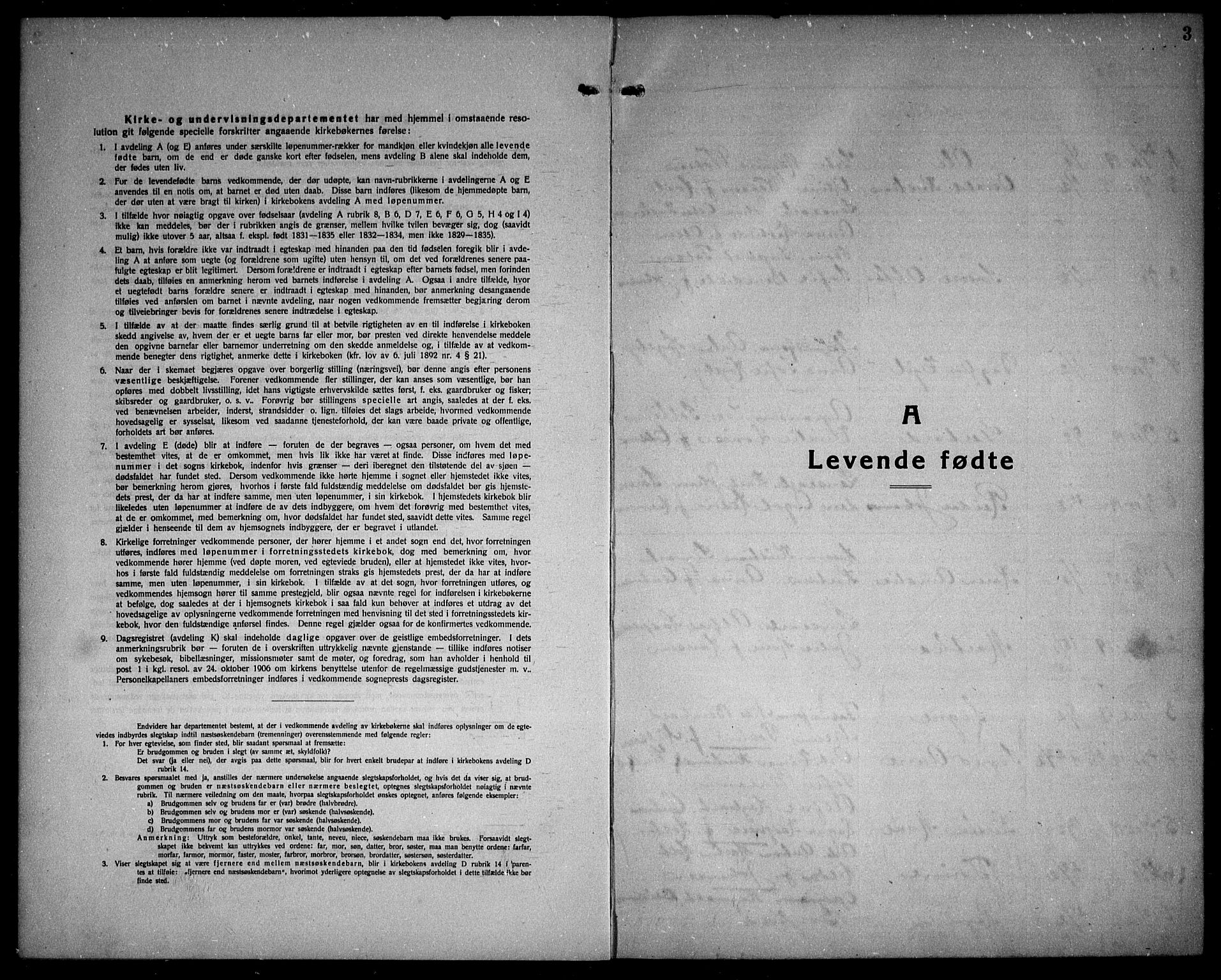 Fet prestekontor Kirkebøker, SAO/A-10370a/G/Ga/L0009: Parish register (copy) no. I 9, 1920-1934, p. 3