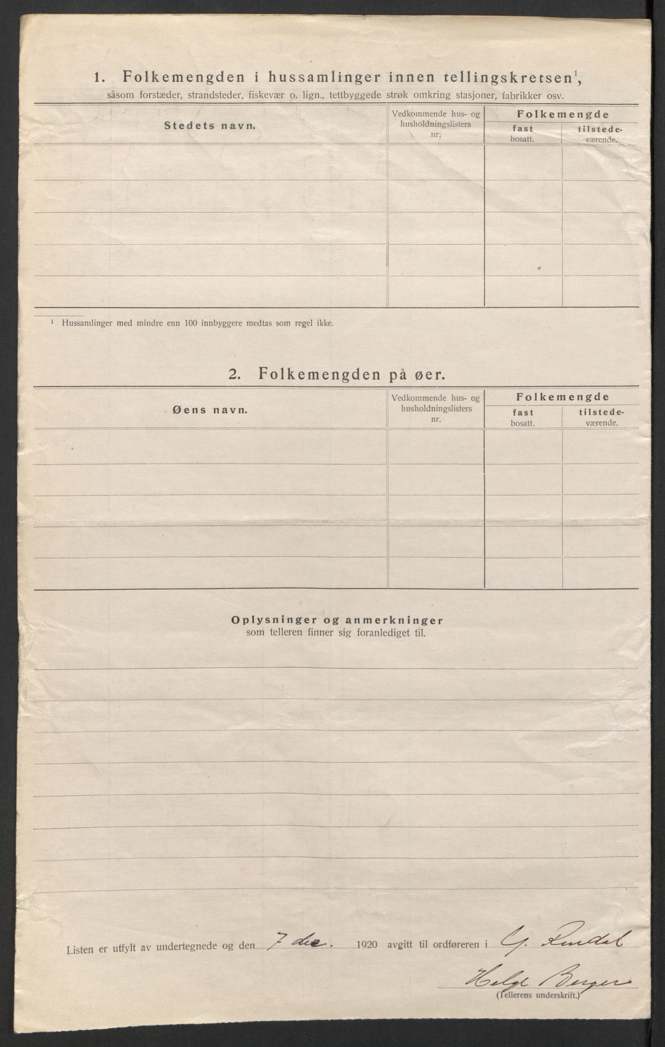 SAH, 1920 census for Ytre Rendal, 1920, p. 15
