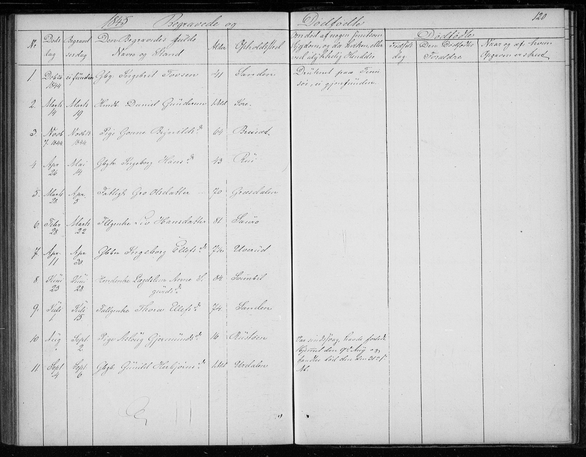 Gransherad kirkebøker, SAKO/A-267/F/Fb/L0003: Parish register (official) no. II 3, 1844-1859, p. 120