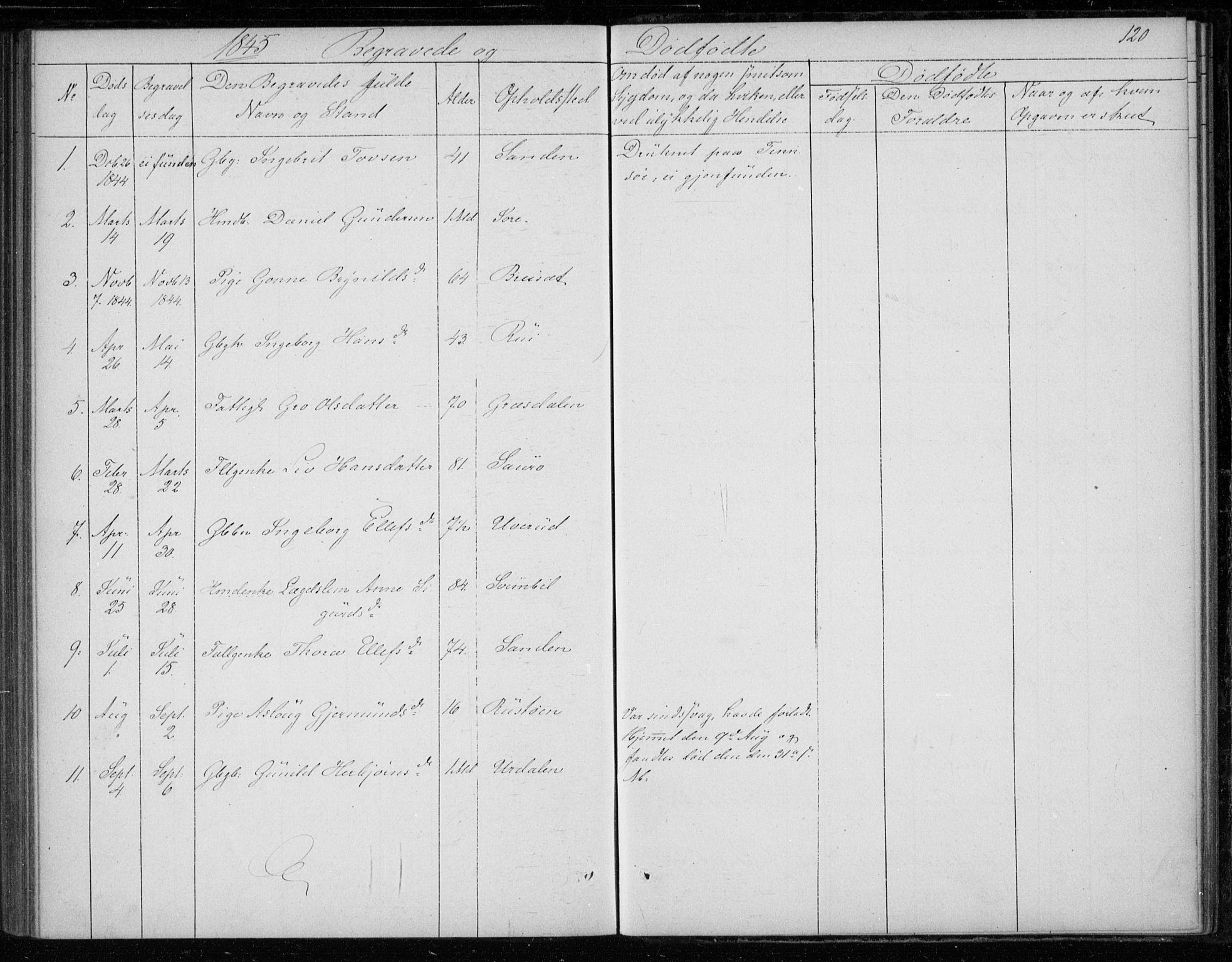 Gransherad kirkebøker, AV/SAKO-A-267/F/Fb/L0003: Parish register (official) no. II 3, 1844-1859, p. 120