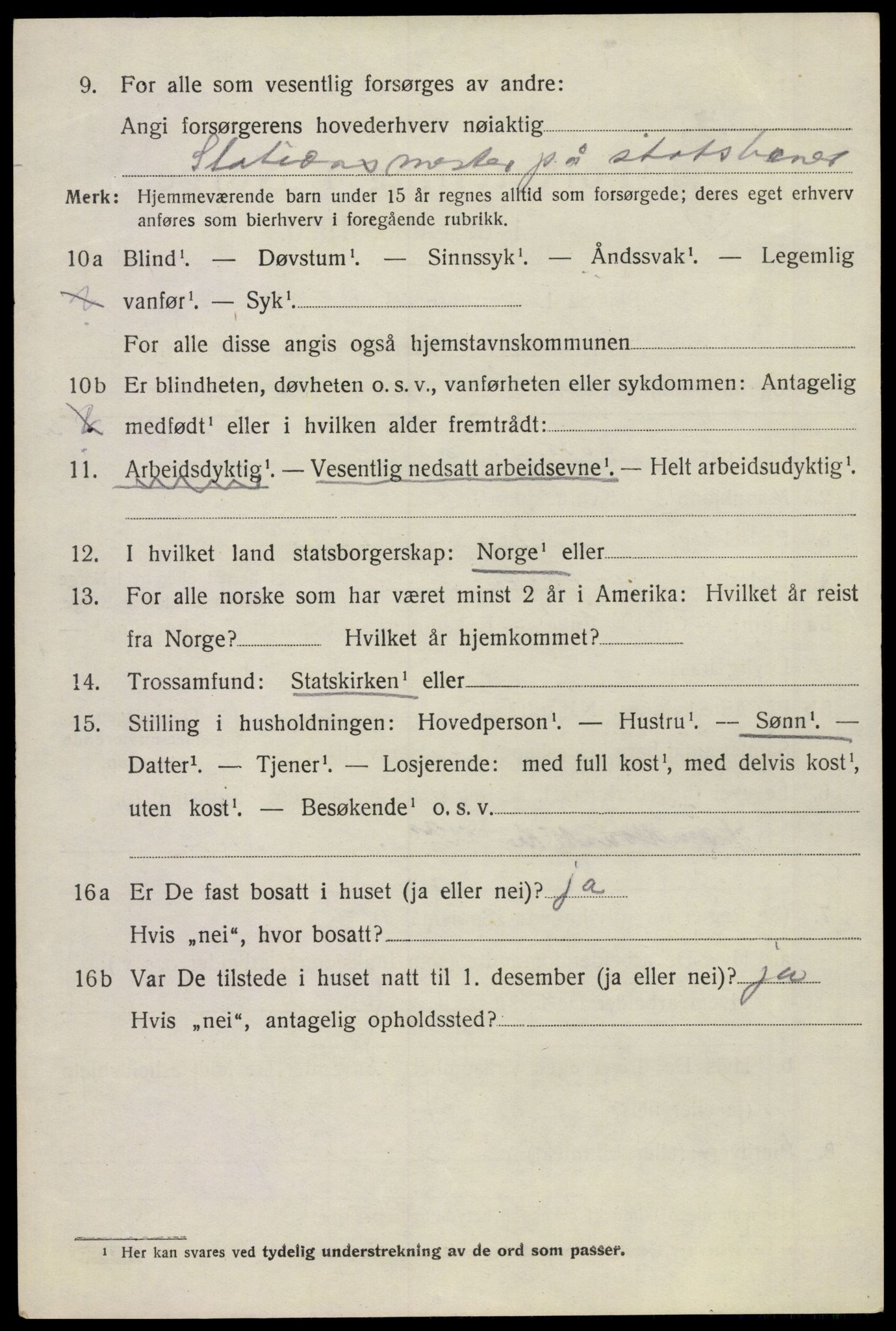 SAKO, 1920 census for Sem, 1920, p. 3604