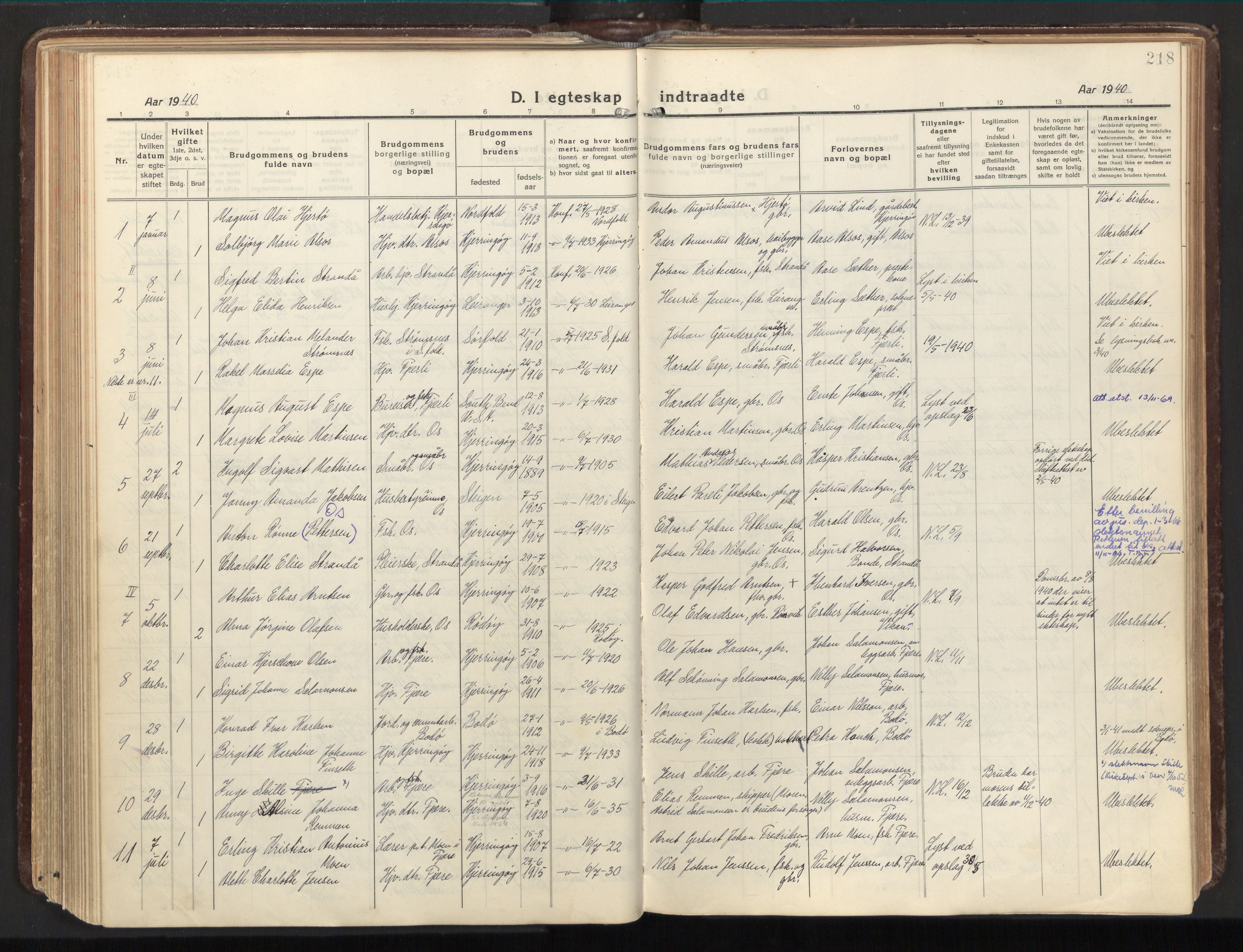 Ministerialprotokoller, klokkerbøker og fødselsregistre - Nordland, SAT/A-1459/803/L0073: Parish register (official) no. 803A03, 1920-1955, p. 218