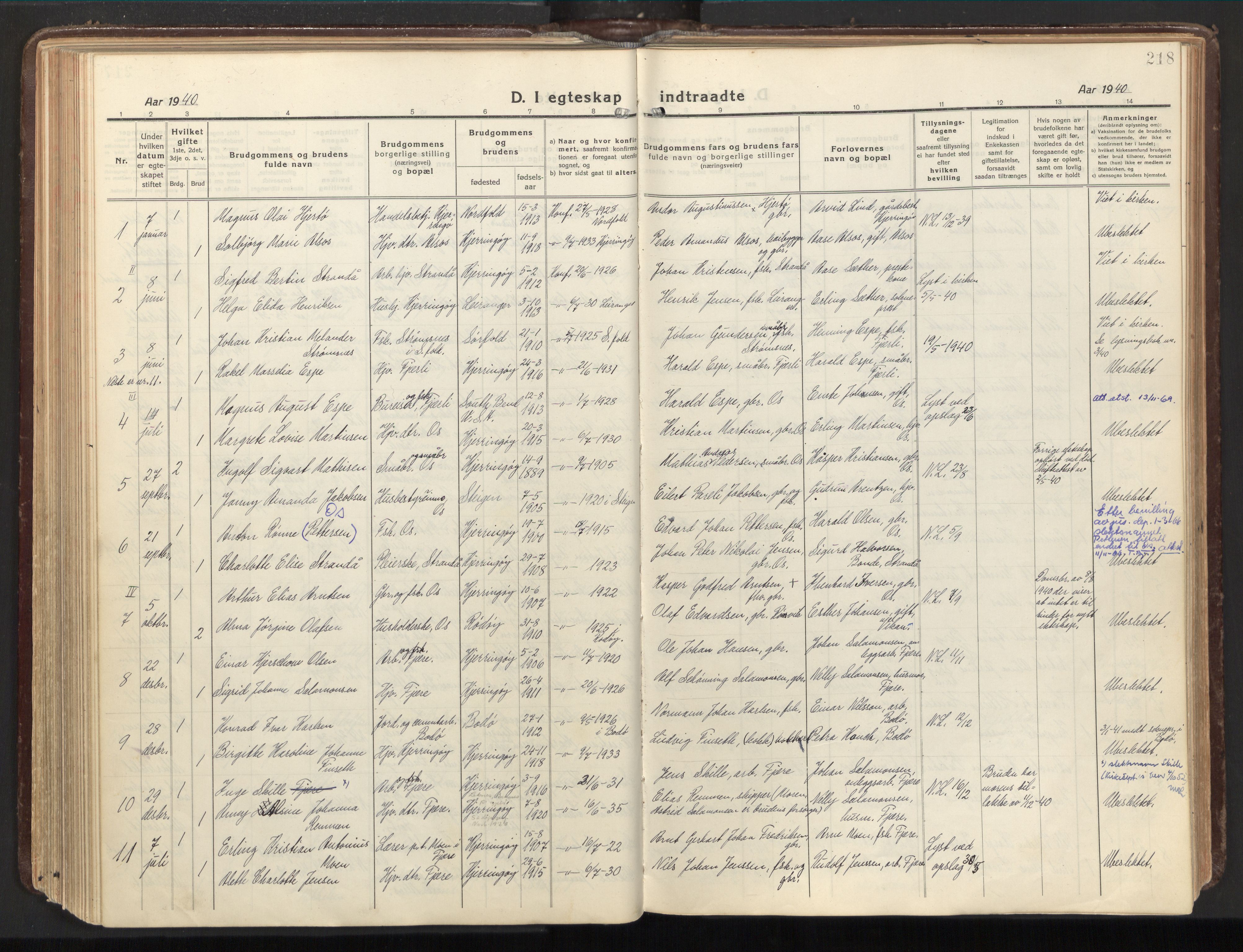 Ministerialprotokoller, klokkerbøker og fødselsregistre - Nordland, AV/SAT-A-1459/803/L0073: Parish register (official) no. 803A03, 1920-1955, p. 218