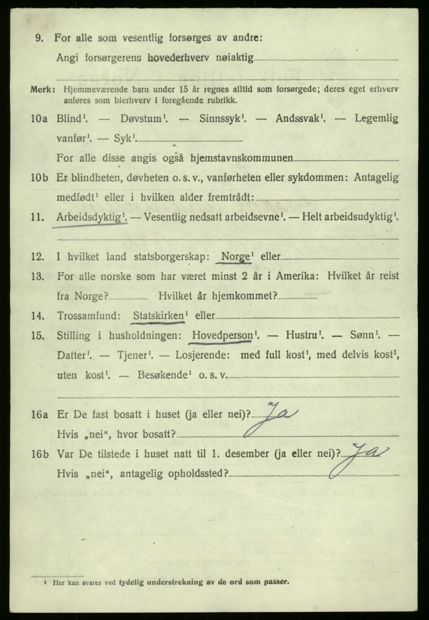 SAB, 1920 census for Kinn, 1920, p. 6986