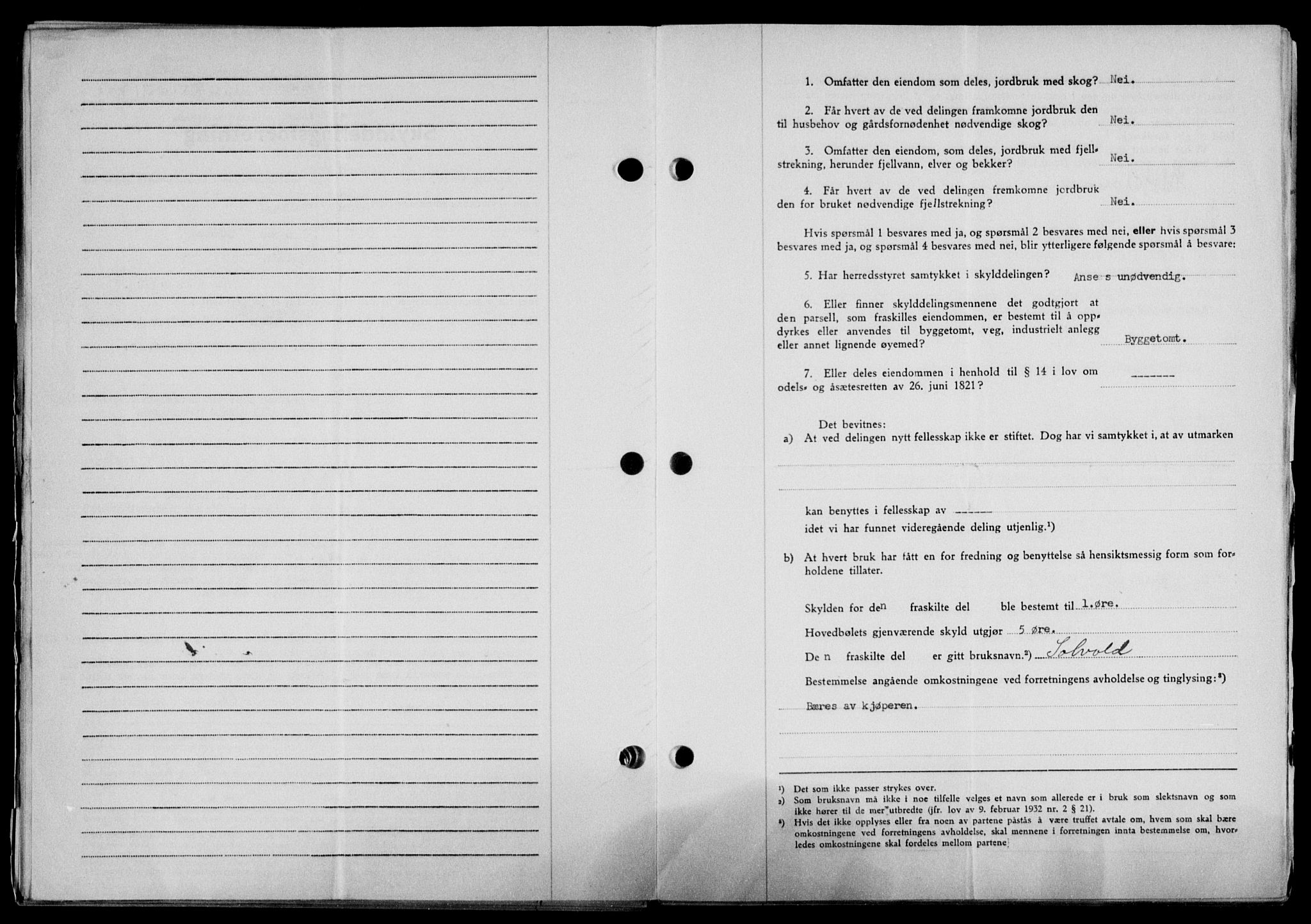 Lofoten sorenskriveri, SAT/A-0017/1/2/2C/L0025a: Mortgage book no. 25a, 1950-1951, Diary no: : 818/1951