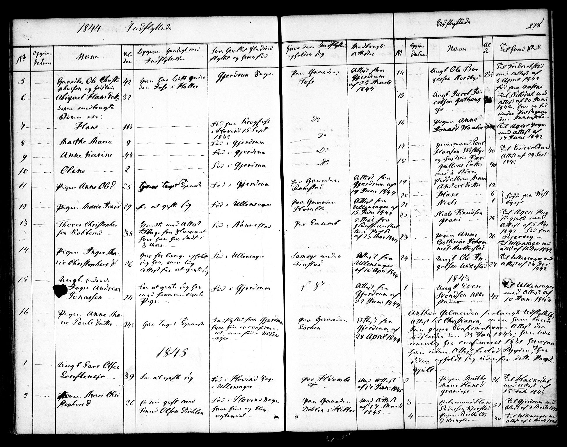 Nannestad prestekontor Kirkebøker, SAO/A-10414a/F/Fa/L0010: Parish register (official) no. I 10, 1840-1850, p. 278