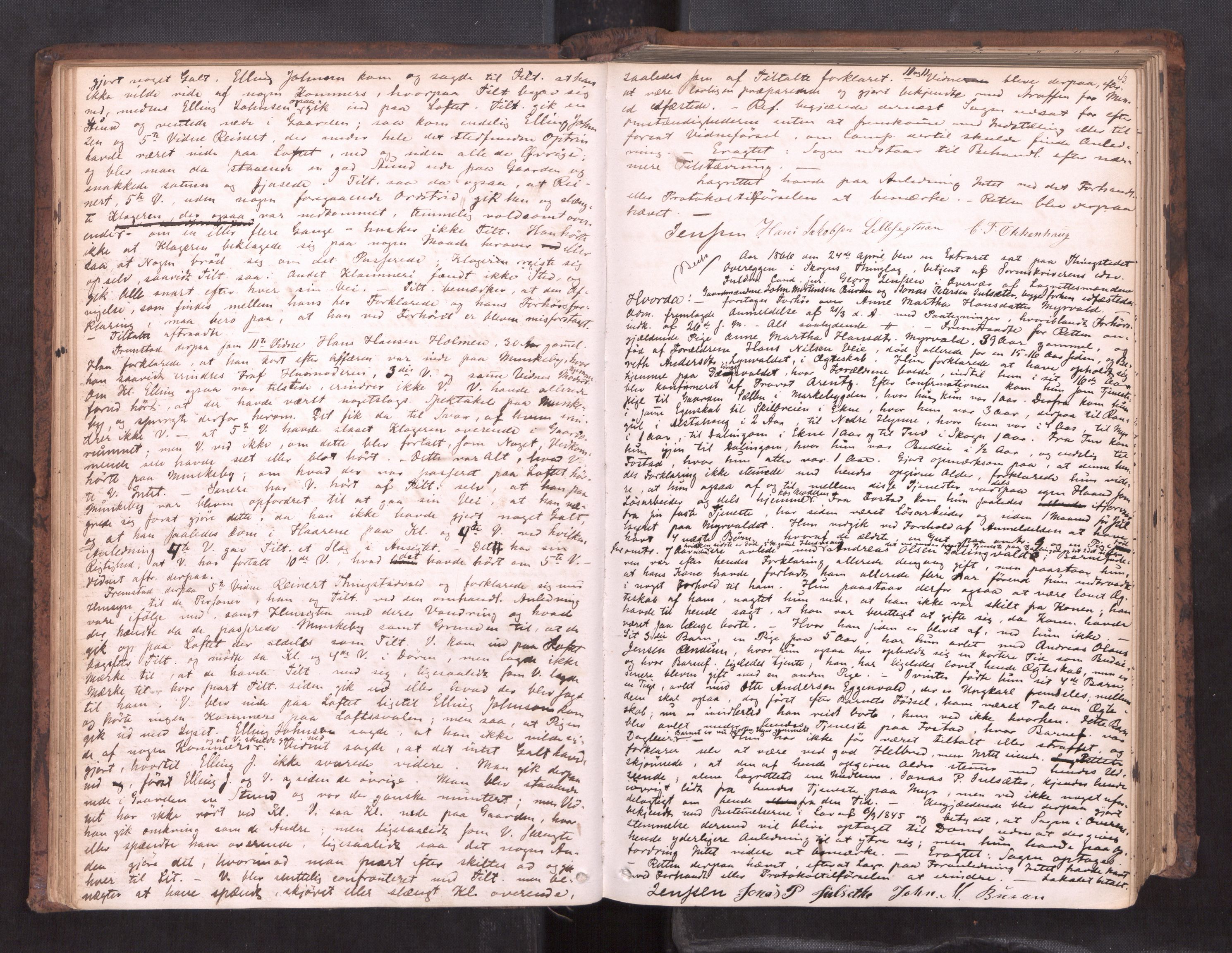 Stjør- og Verdal sorenskriveri, AV/SAT-A-4167/1/1/1B/L0019: Ekstrarettsprotokoll, 1864-1877, p. 42b-43a