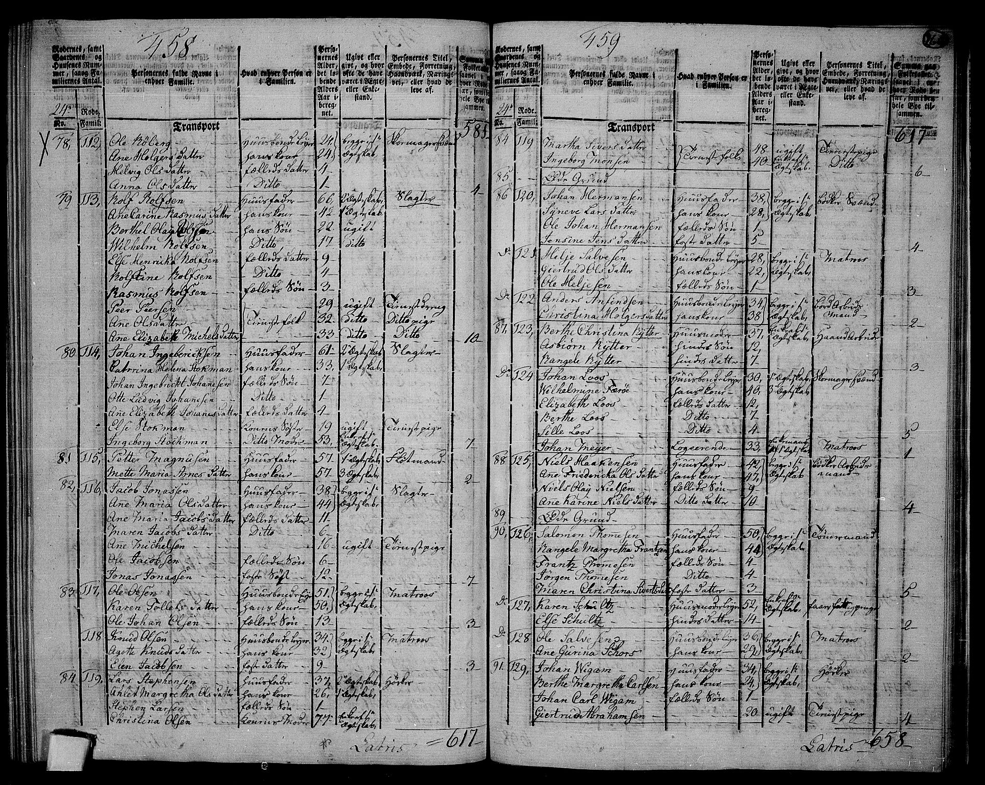 RA, 1801 census for 1301 Bergen, 1801, p. 259b-260a